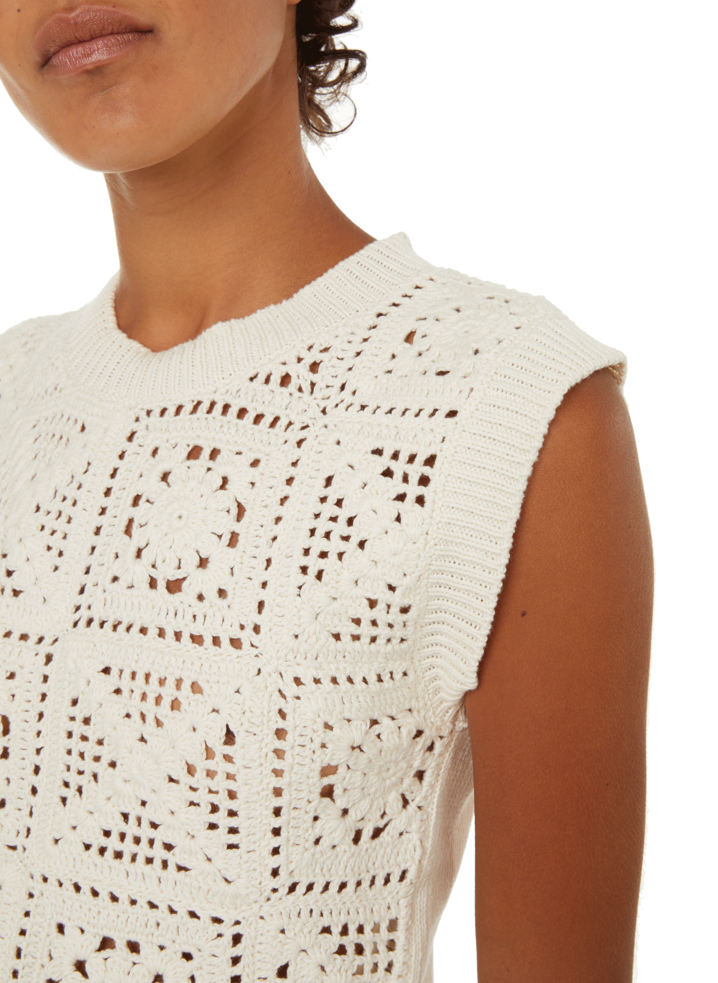 Nerea crochet top  STELLA PARDO Beige
