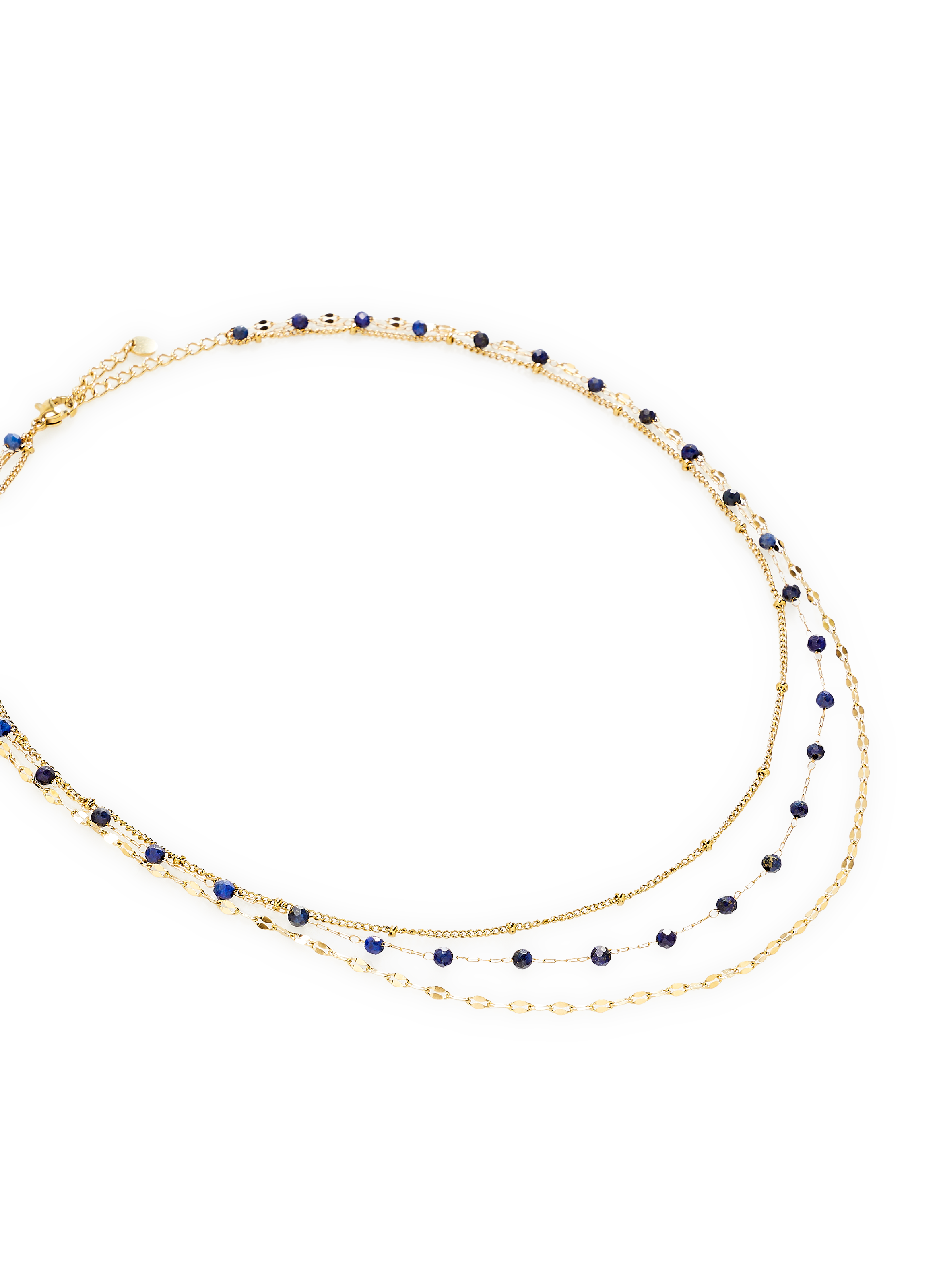 Collier triple chaîne AU PRINTEMPS PARIS Bleu