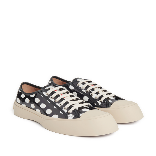 Marni Patterned Leather Trainers In Multi
