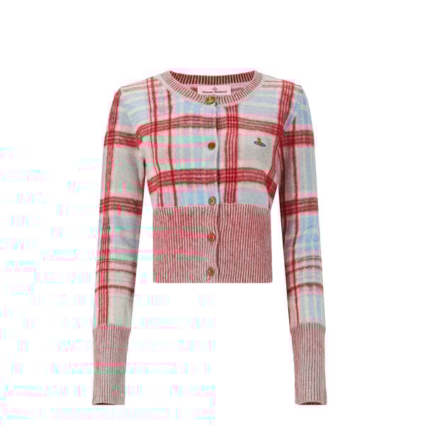 Cardigan à carreaux