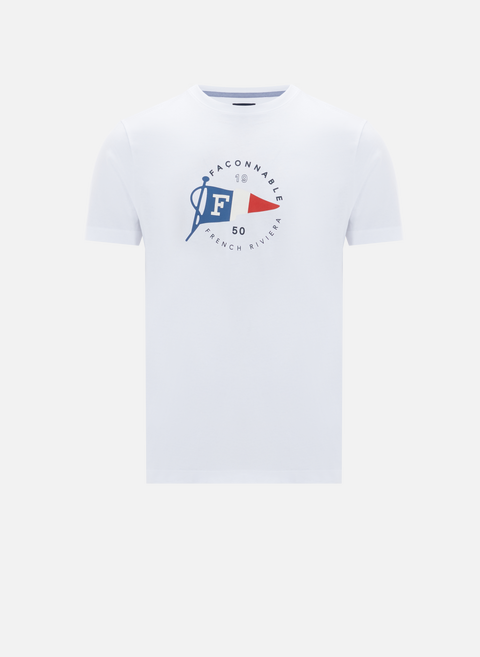 T-shirt en coton WhiteFACONNABLE 