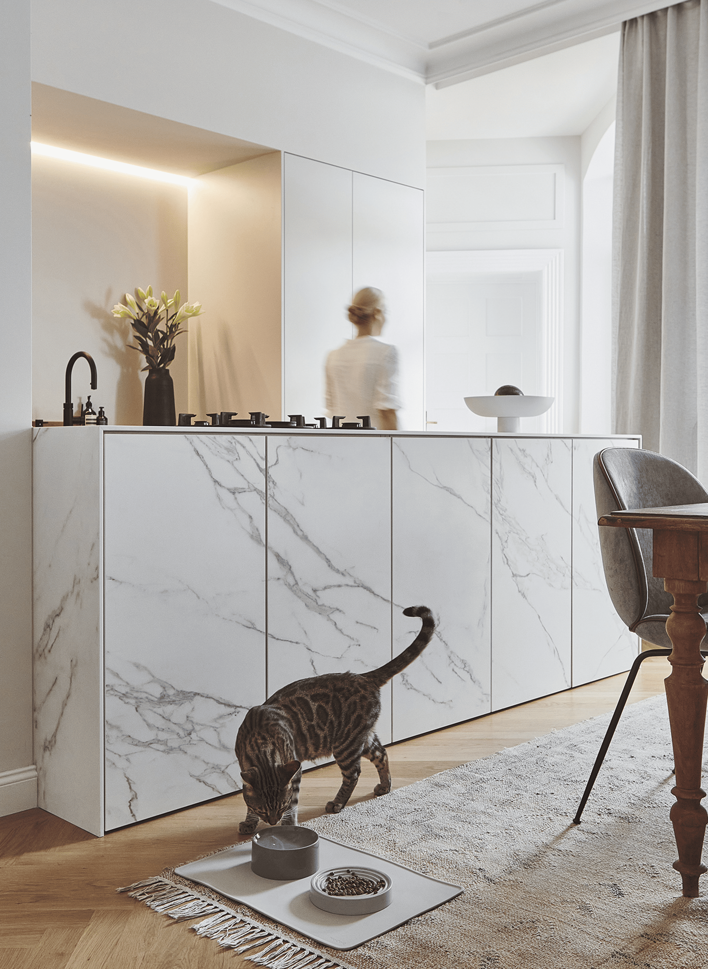 Gamelle anti-glouton pour chat BAGANE Beige