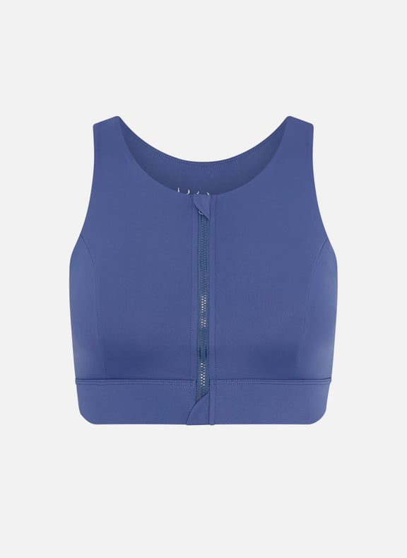 Soutien-gorge de sport à maintien élevé eider avec fermeture éclair Bleu by BORN LIVING YOGA BORN LIVING YOGA Soutien-gorge de sport à maintien élevé eider avec fermeture éclair Bleu