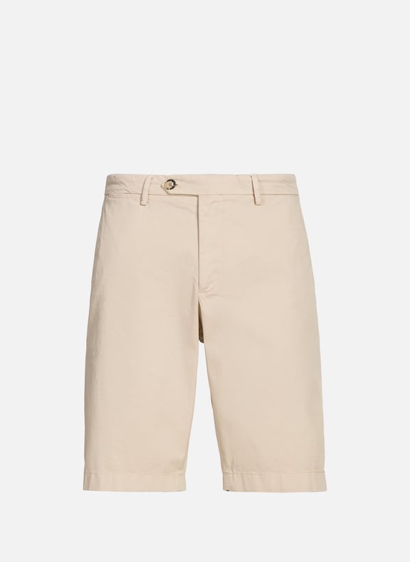 Chino Bermuda in blended cotton Beige by FACONNABLE FACONNABLE Chino Bermuda in blended cotton Beige