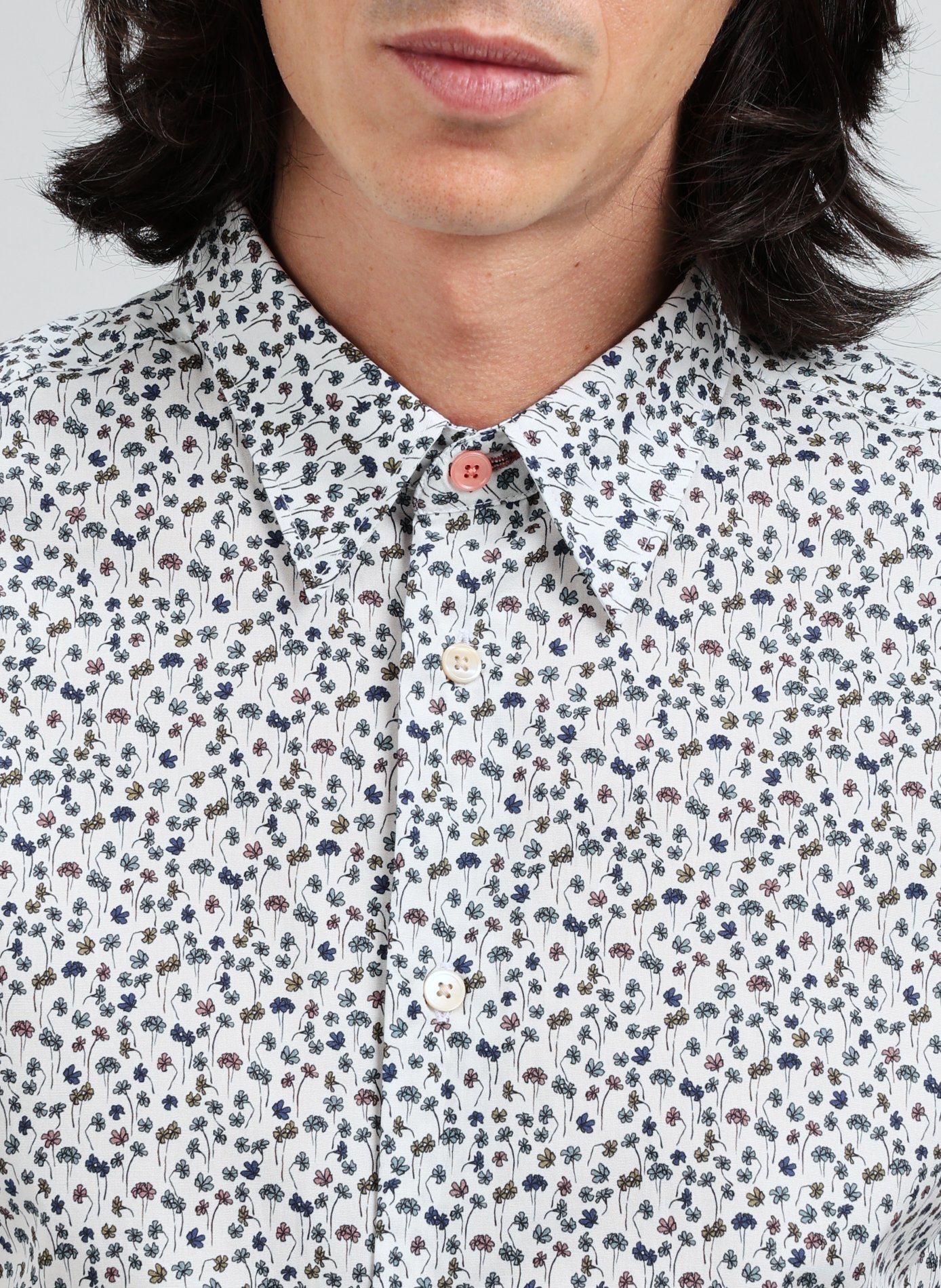 Printed cotton-blend shirt PAUL SMITH White
