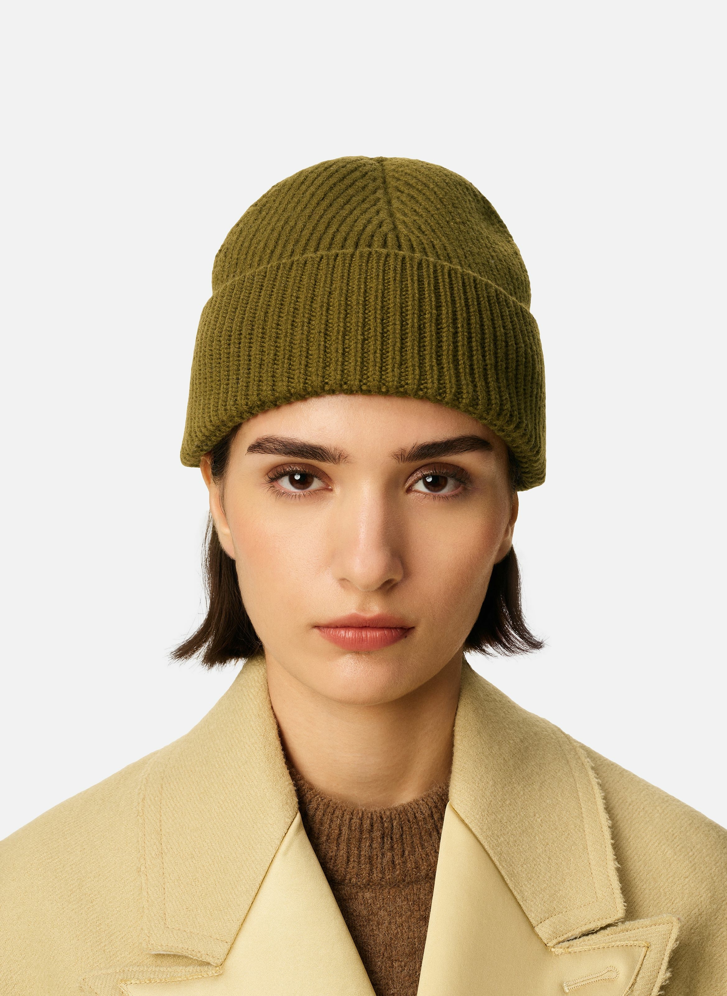 Bonnet ami de coeur en laine unisexe AMI PARIS Vert