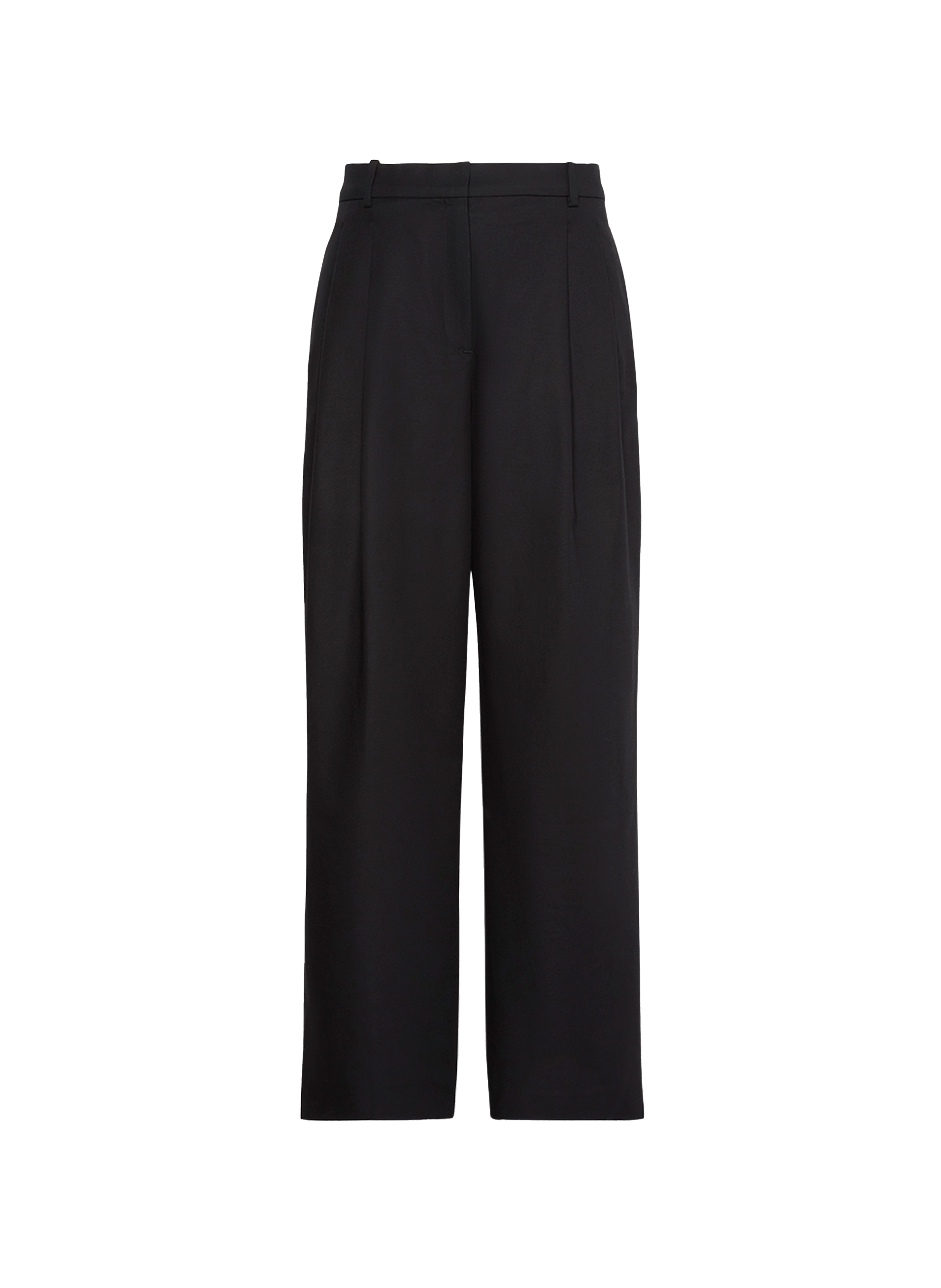 Pantalon droit en coton mélangé CALVIN KLEIN Noir