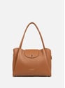 Sac cabas épaule - ida double | Marron by LANCASTER LANCASTER Sac cabas épaule - ida double | Marron