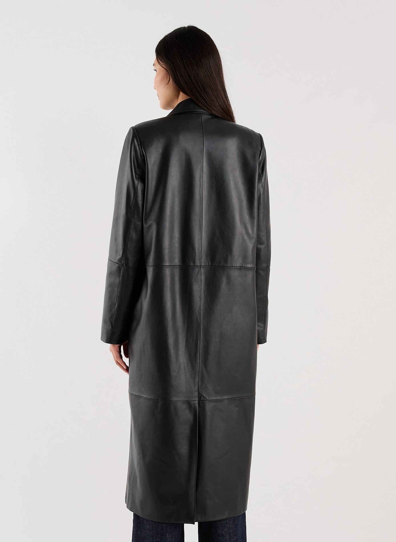 Long sheepskin leather coat SAISON 1865 Black