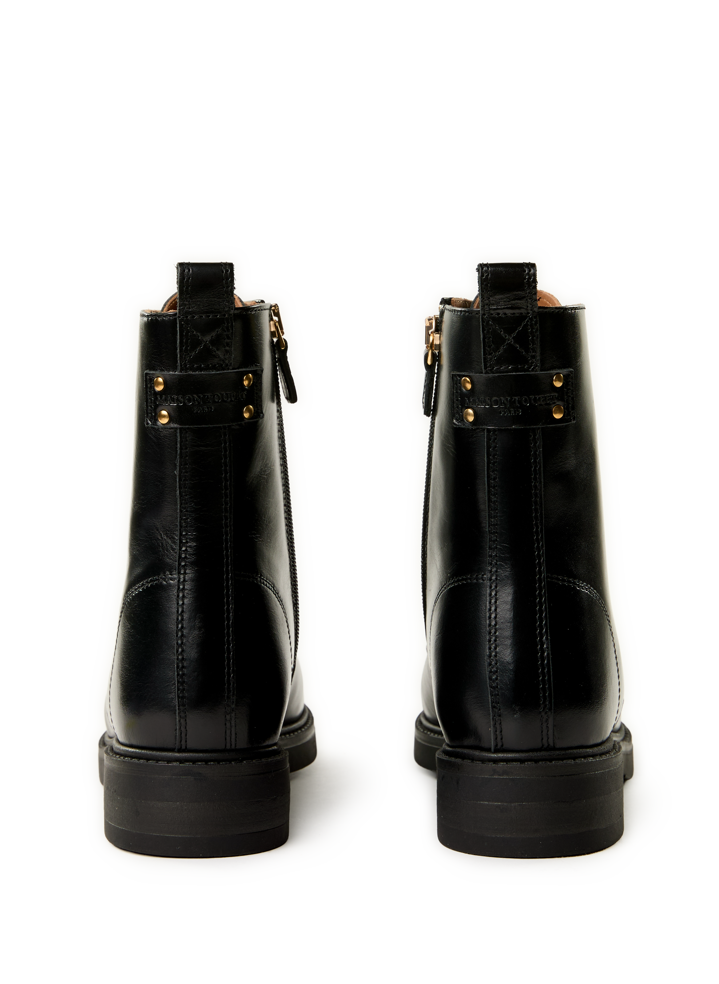 Bottines Eliane en cuir MAISON TOUFET Noir