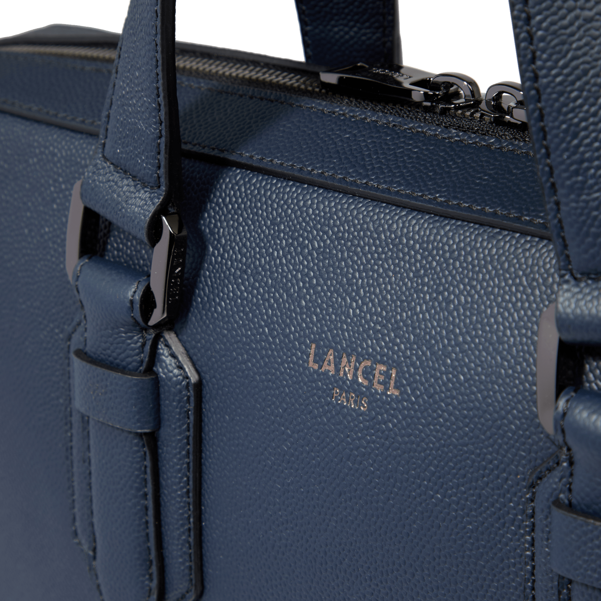 Porte-documents zippé 14" charlie de lancel en cuir LANCEL Bleu