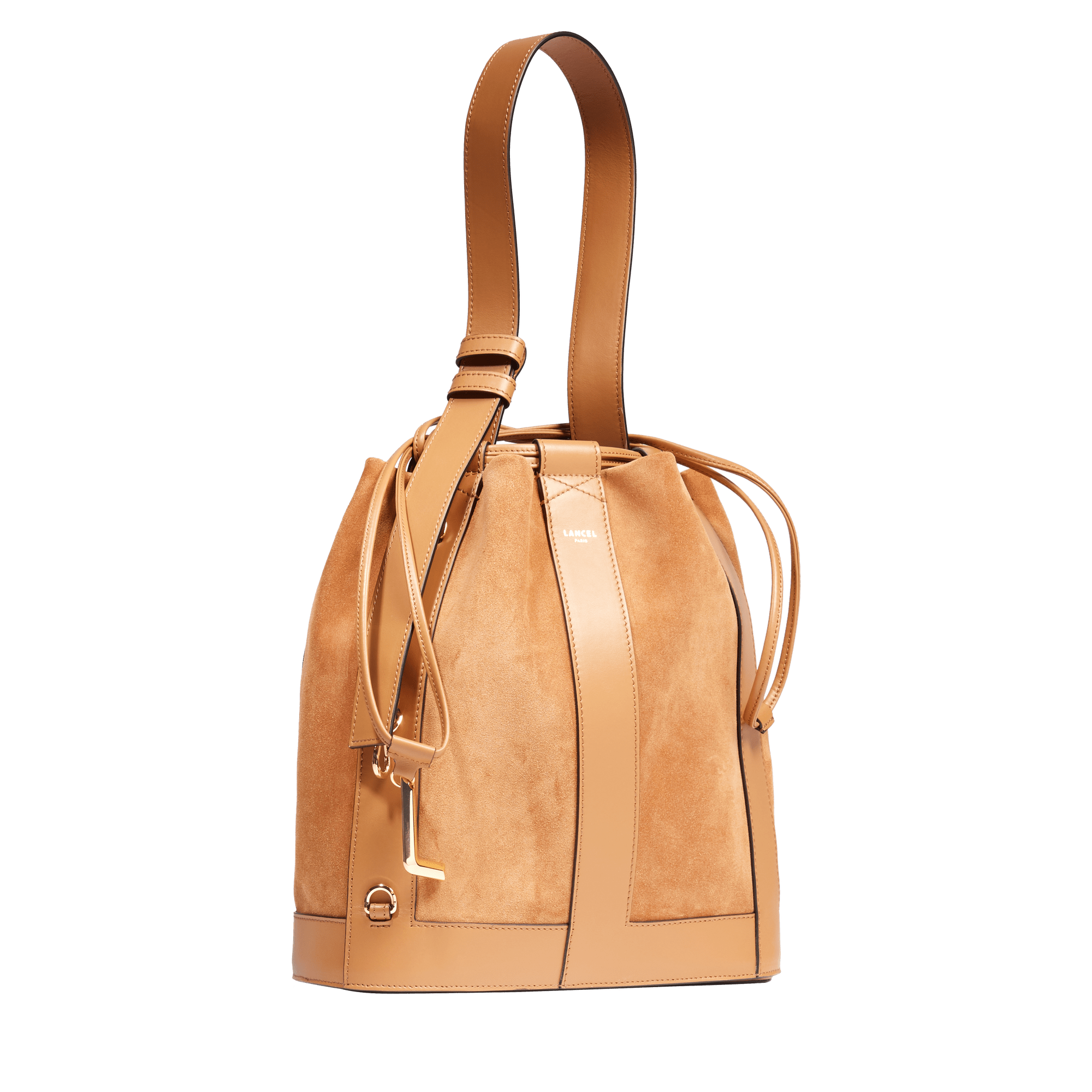 Sac seau m elles de lancel en cuir LANCEL Marron