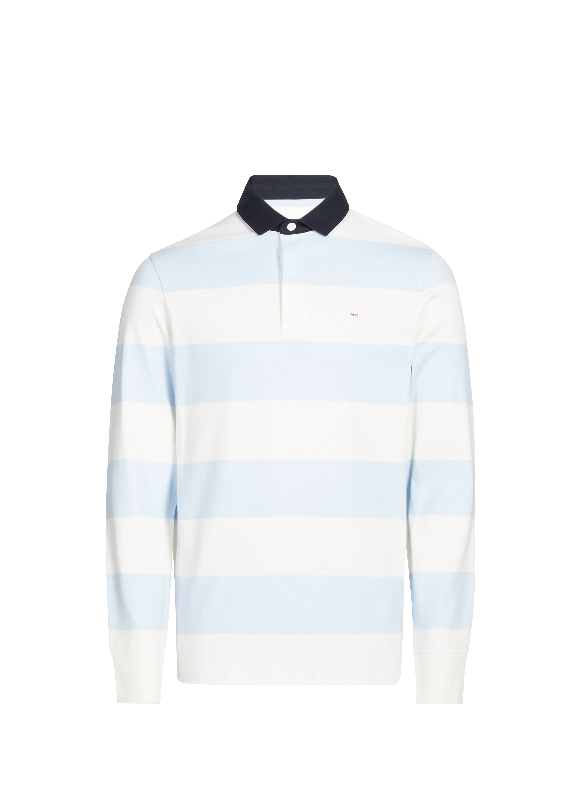 EDEN PARK Polo rayé à manches longues en coton Bleu