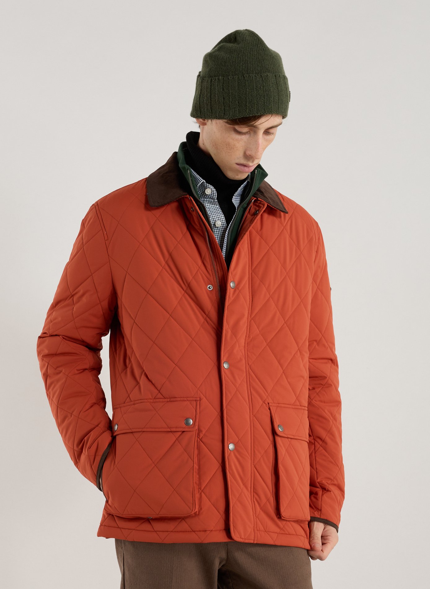 HACKETT Classic collar parka Beige