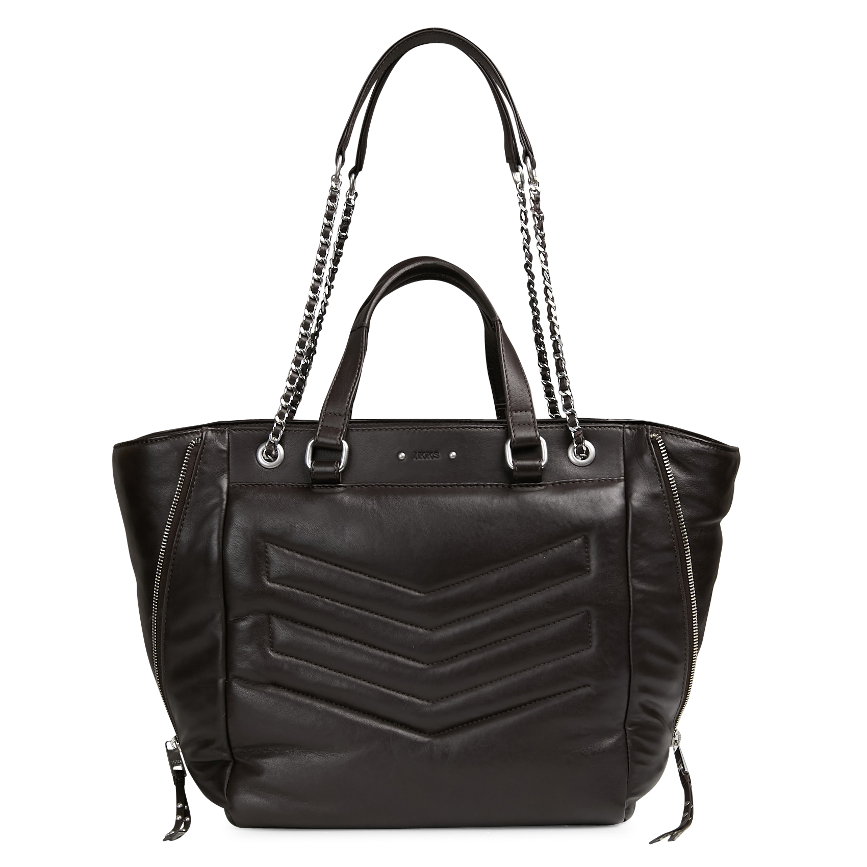 Sac porté épaule en cuir 1440 l IKKS Marron