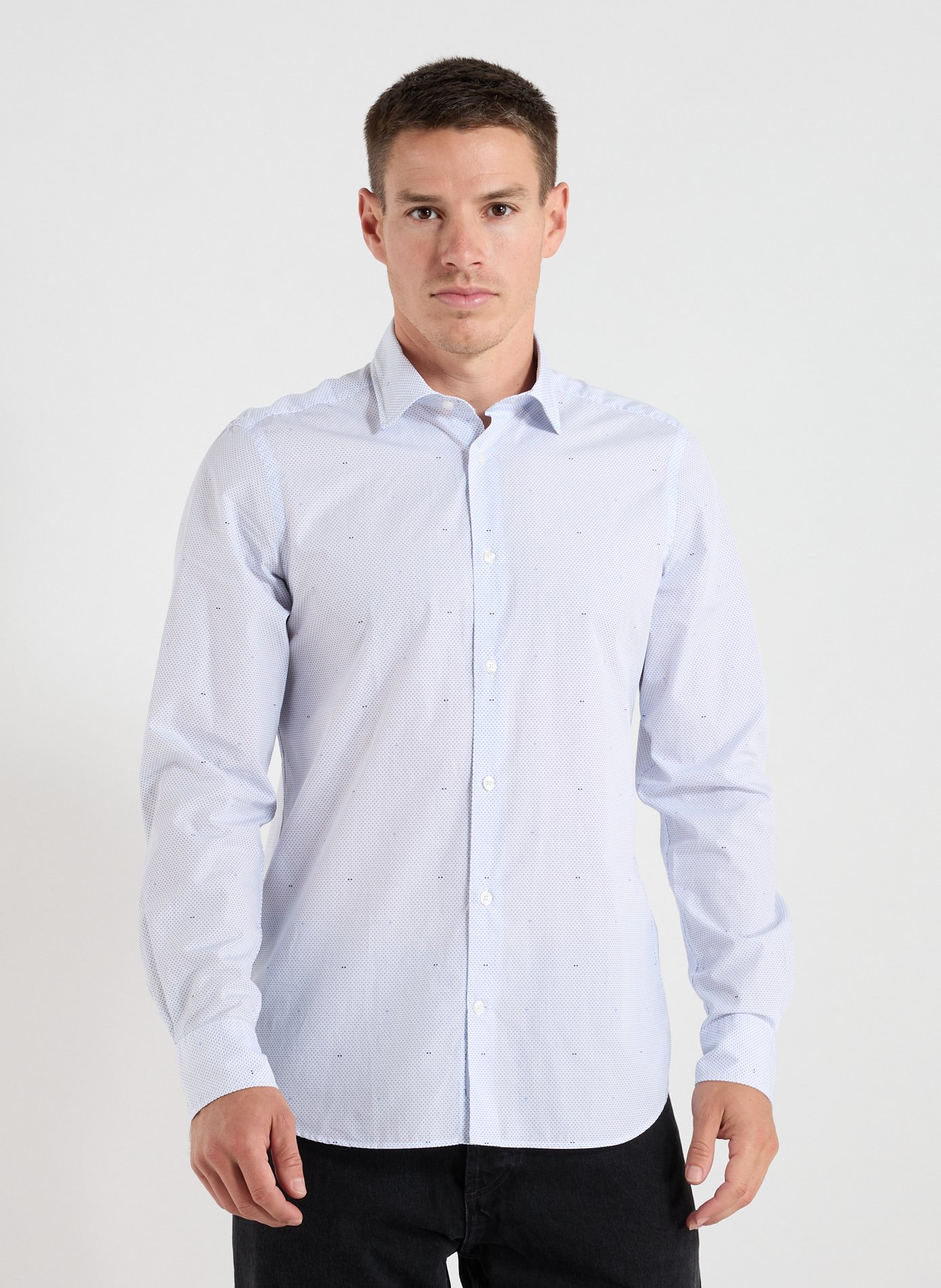 EDEN PARK Cotton poplin shirt Blue