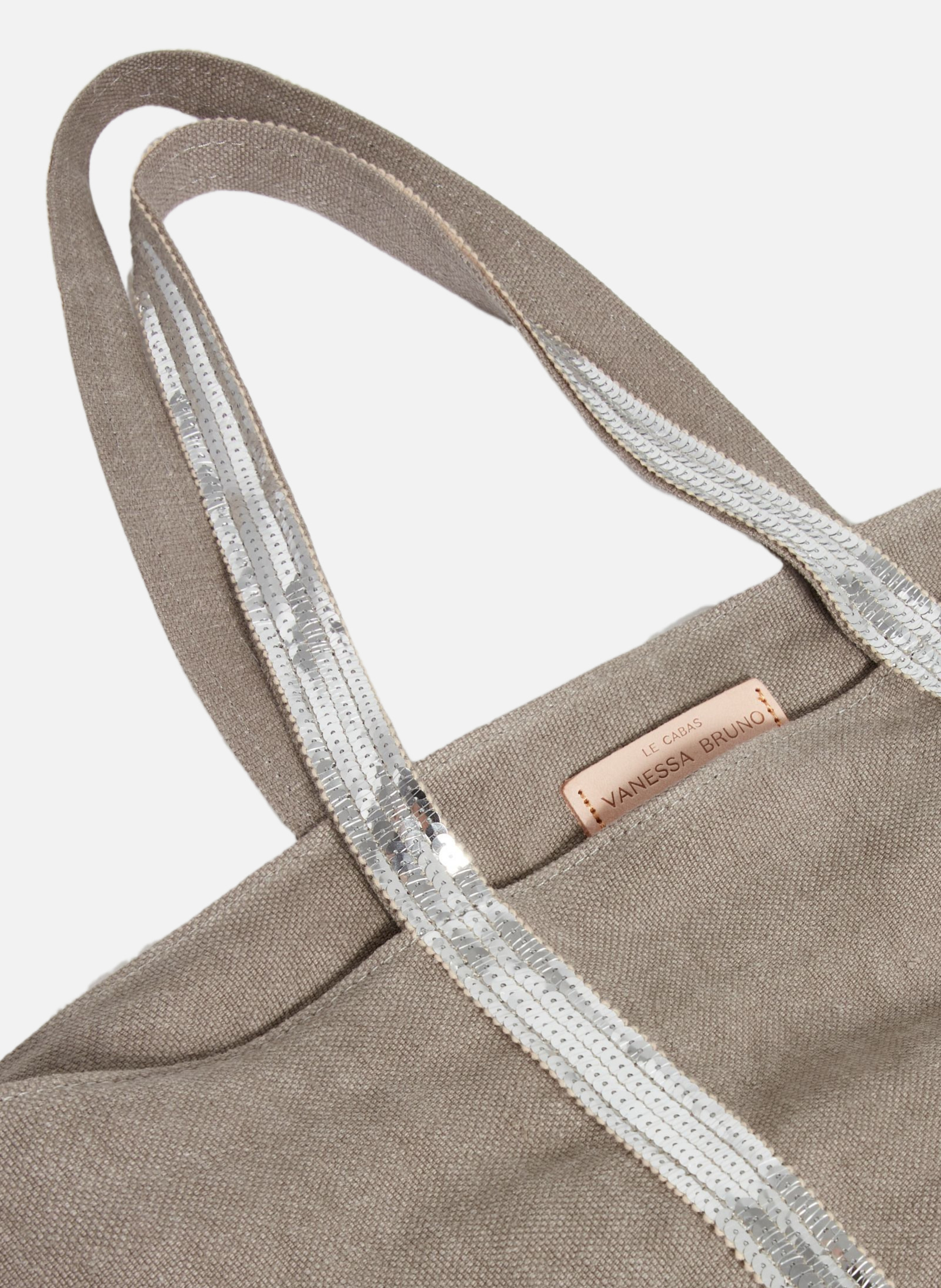 Cabas m zippé en lin VANESSA BRUNO Gris