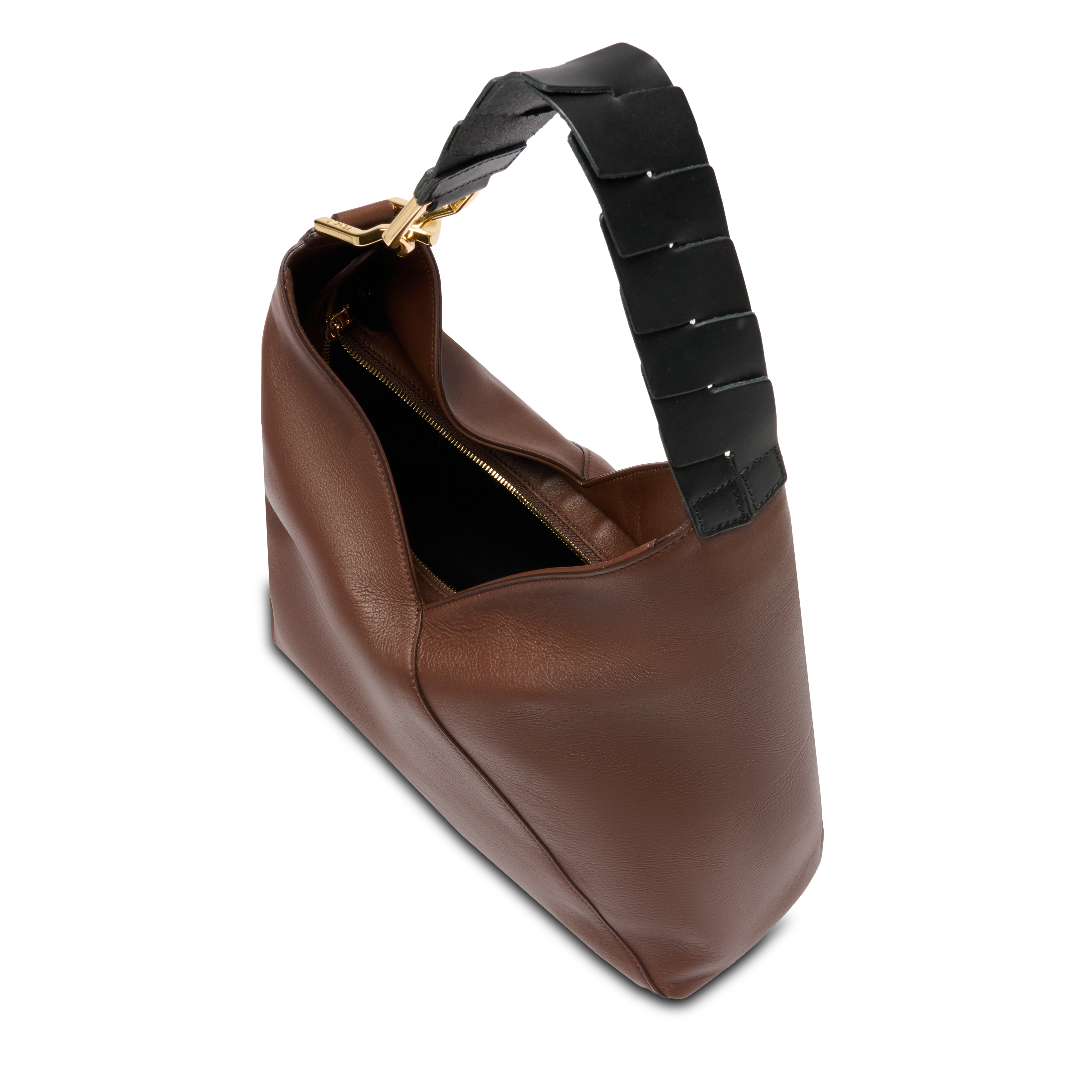 Sac hobo zippé l pagode de lancel en cuir LANCEL Marron