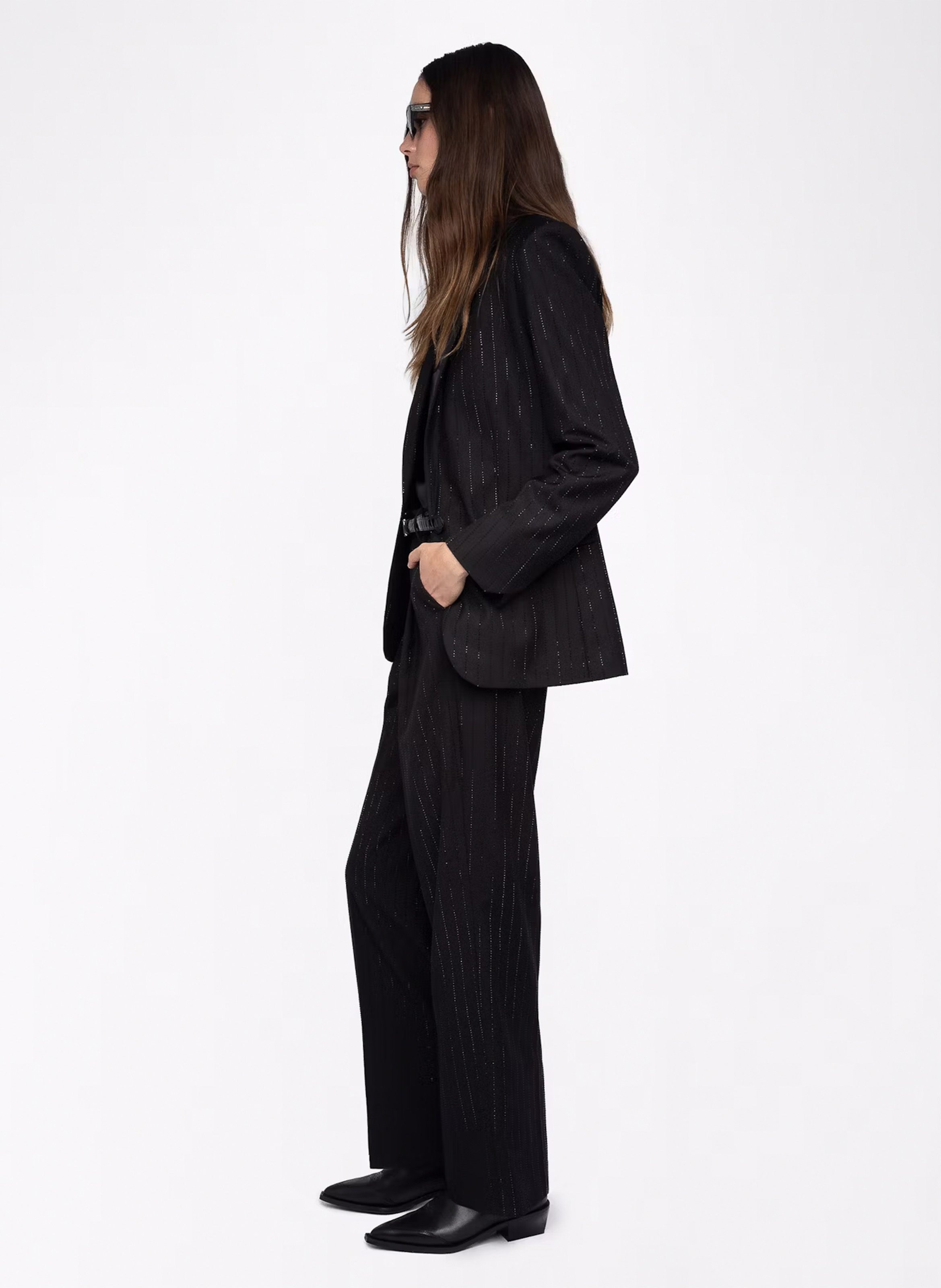 Veste tailleur pailettée valse ZADIG&VOLTAIRE Noir