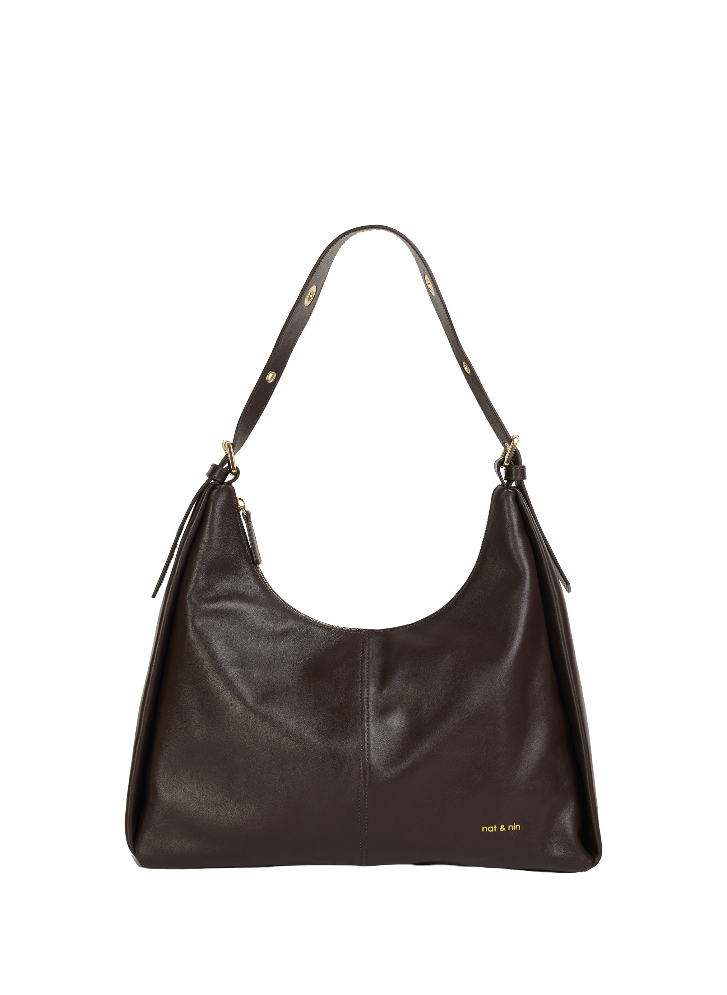 Sac porté épaule en cuir  NAT & NIN Marron