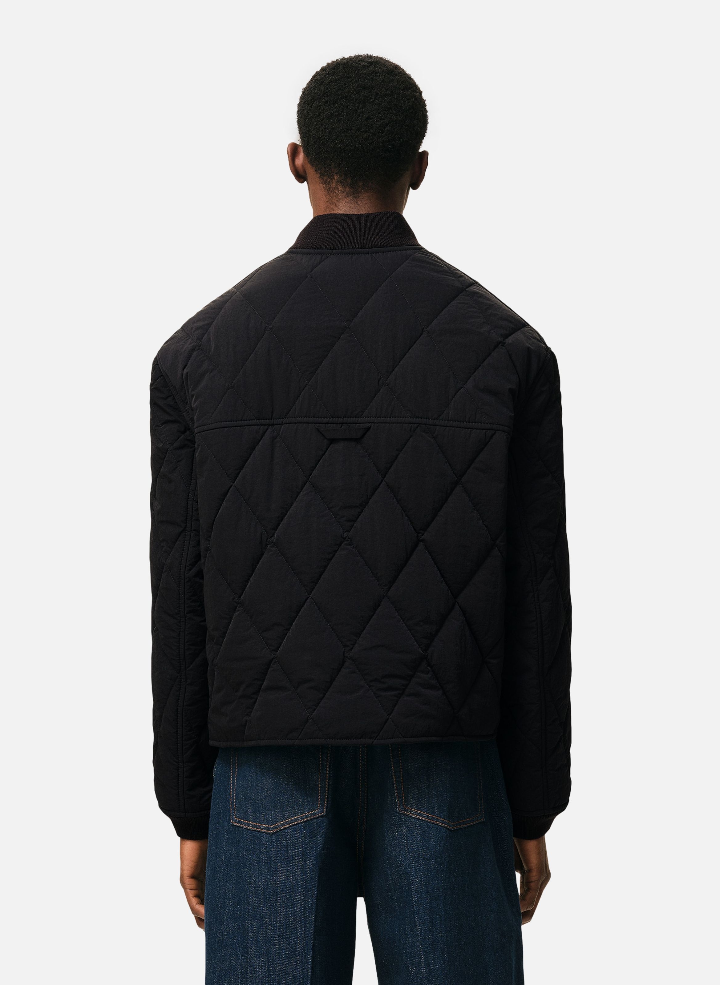 Veste rembourrée unisexe en nylon AMI PARIS Noir