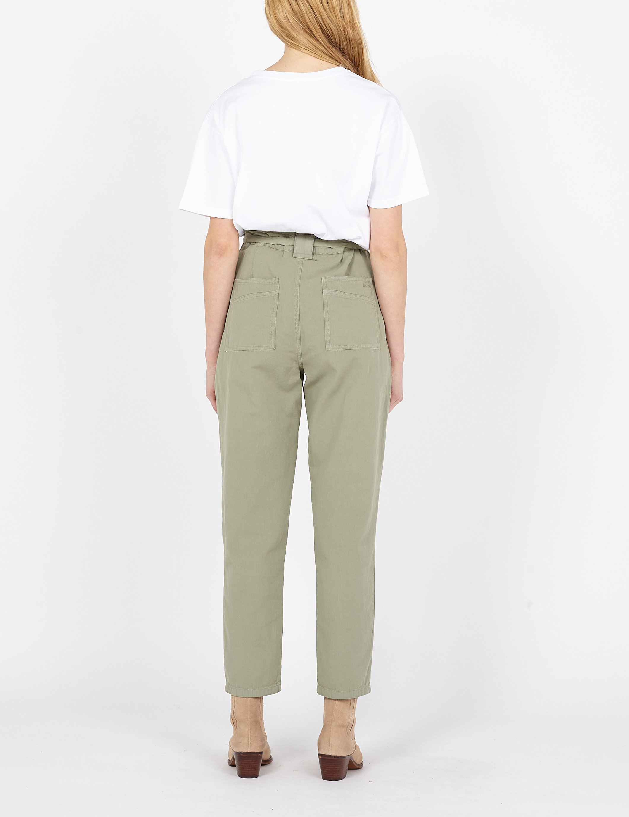 Tee-shirt ample col rond en coton fizvalley AMERICAN VINTAGE Blanc