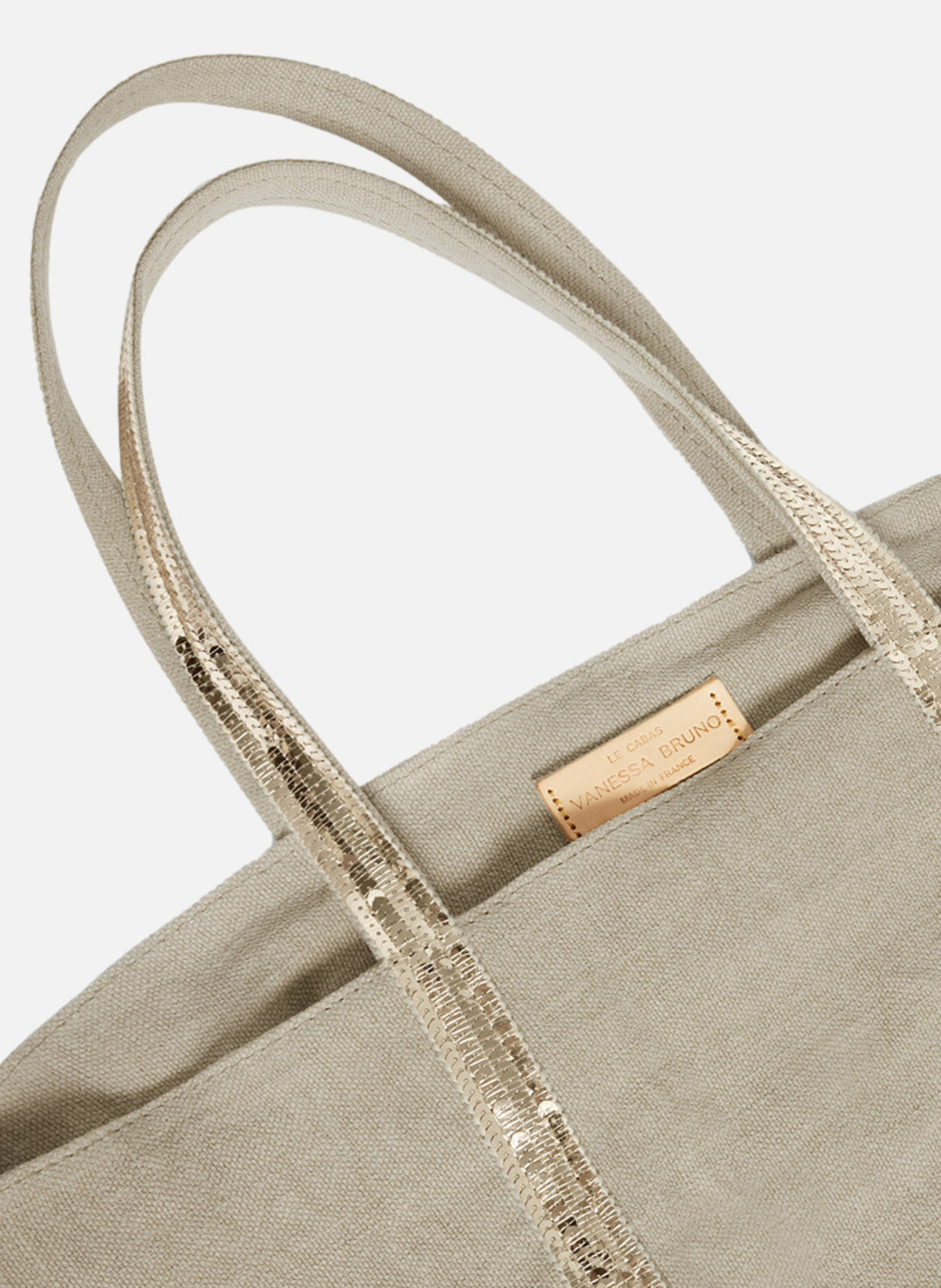 Cabas m zippé en lin VANESSA BRUNO Gris