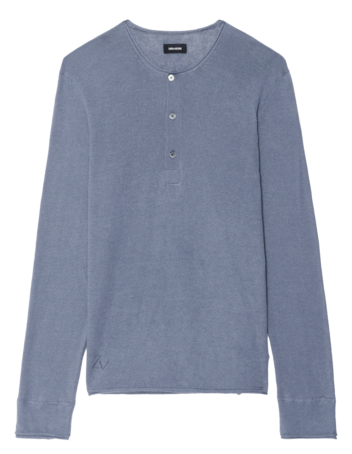 Pull droit col rond en lin et coton mélangé veiss ZADIG&VOLTAIRE Bleu