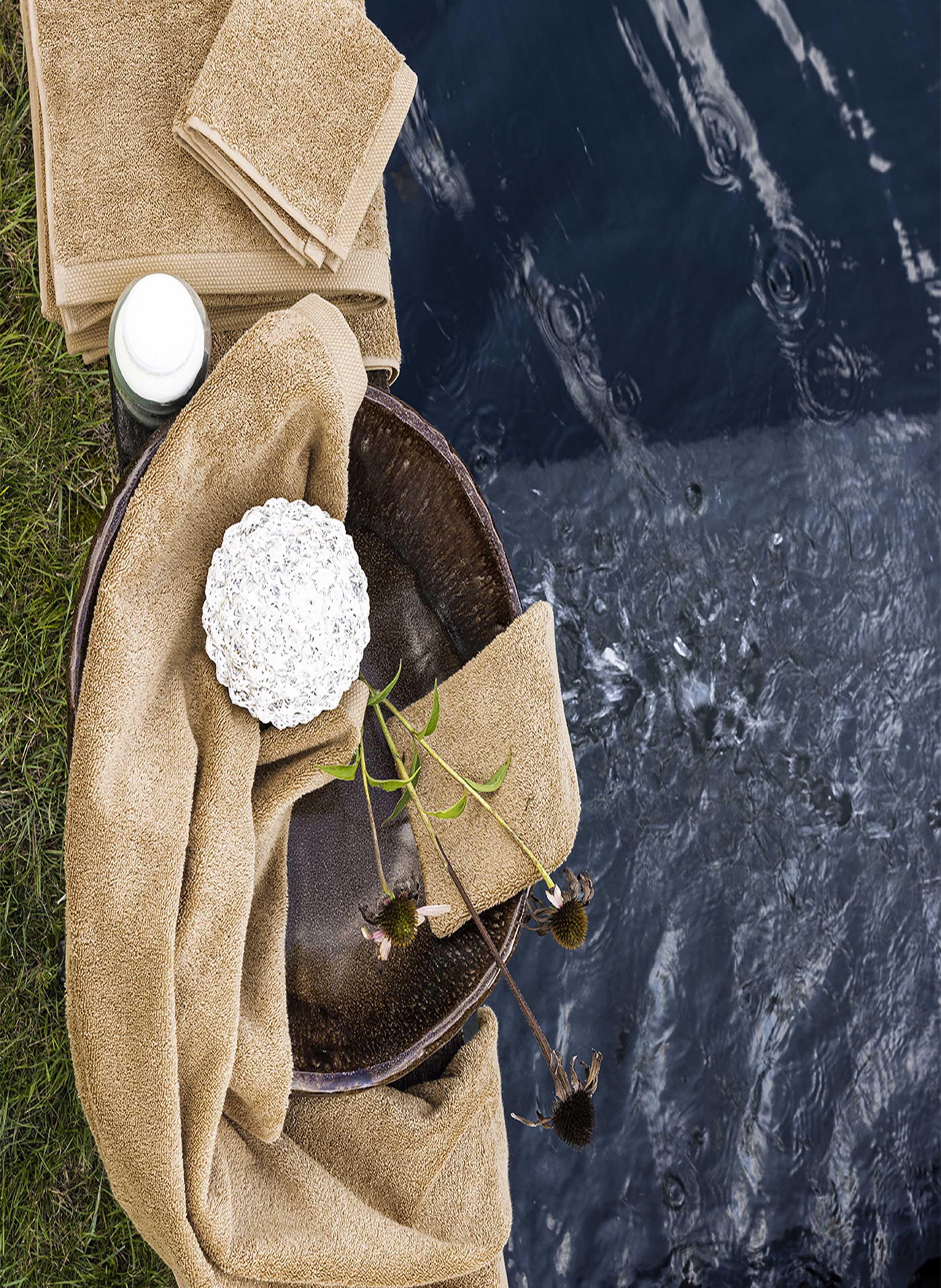 Carré visage uni en coton biologique , essentiel ALEXANDRE TURPAULT Beige