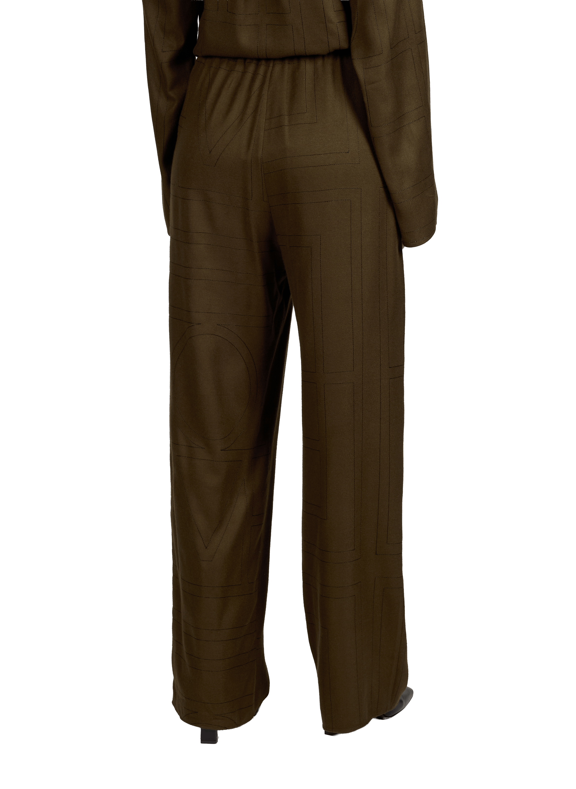 Straight pants with pattern TOTEME Brown