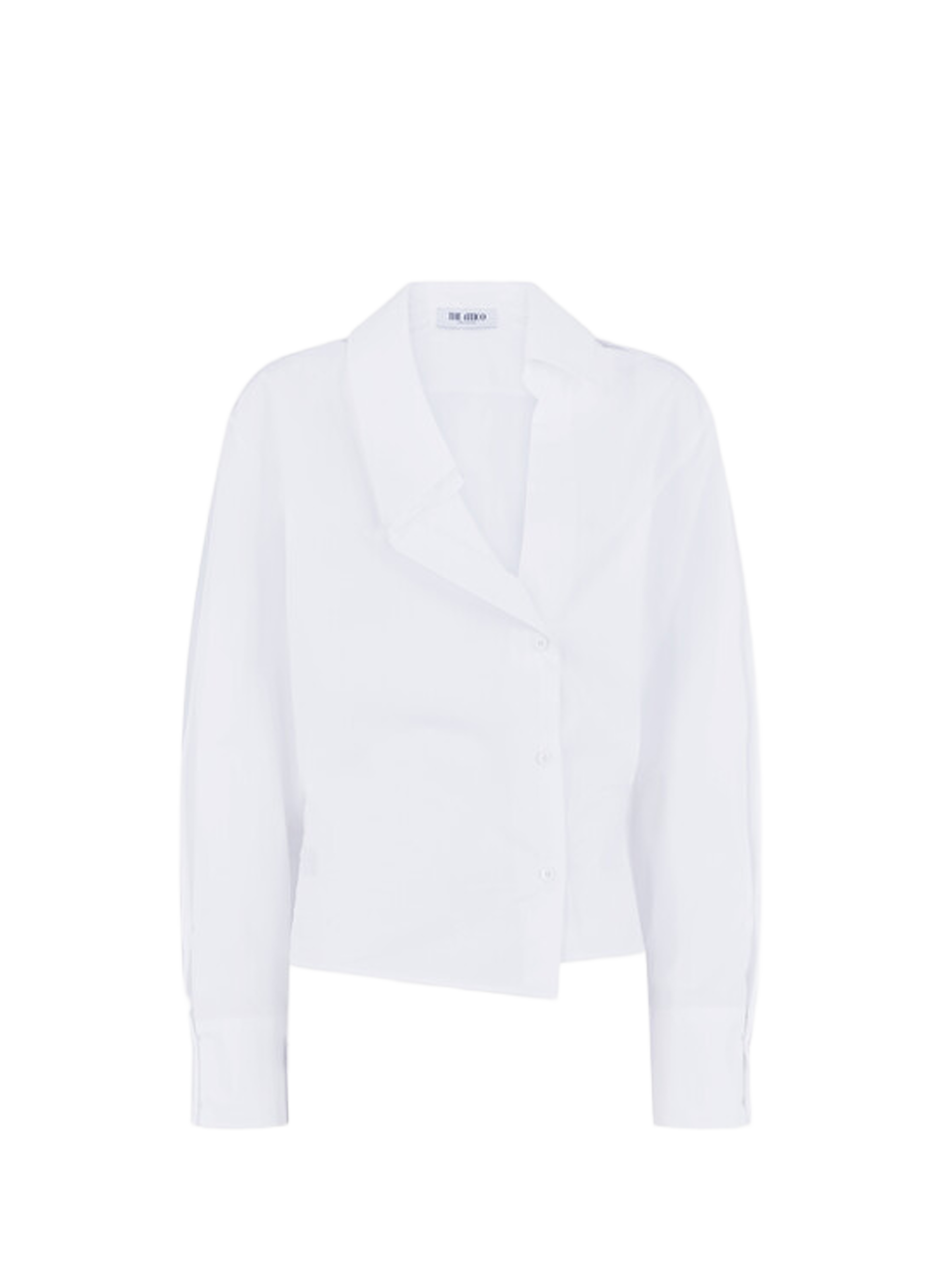 Chemise cintrée asymétrique en coton THE ATTICO Blanc
