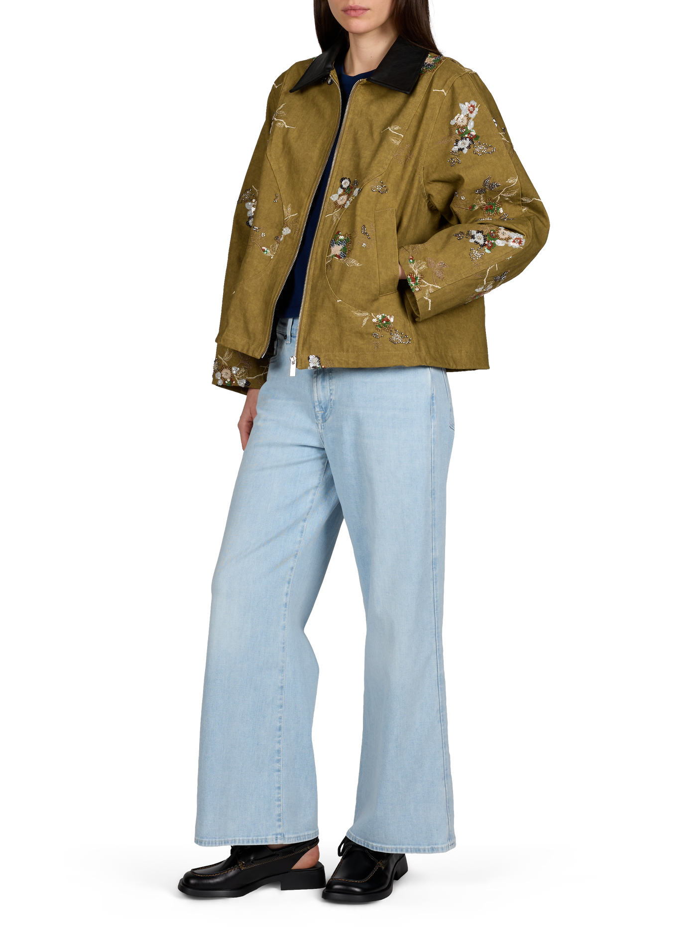 Open-back Dean leather sandals CAMPER Black