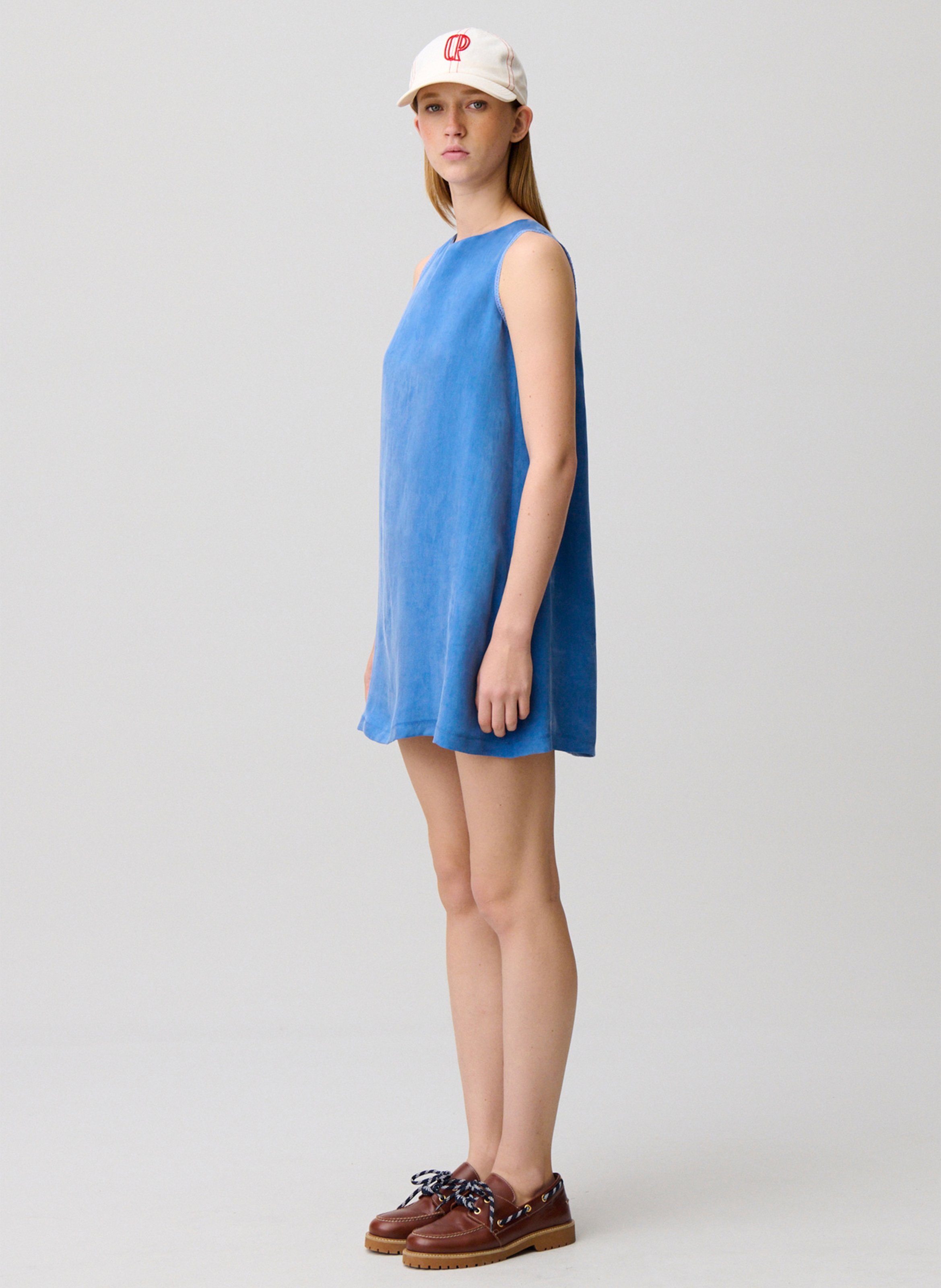 Robe courte sans manches unie CLAUDIE PIERLOT Bleu