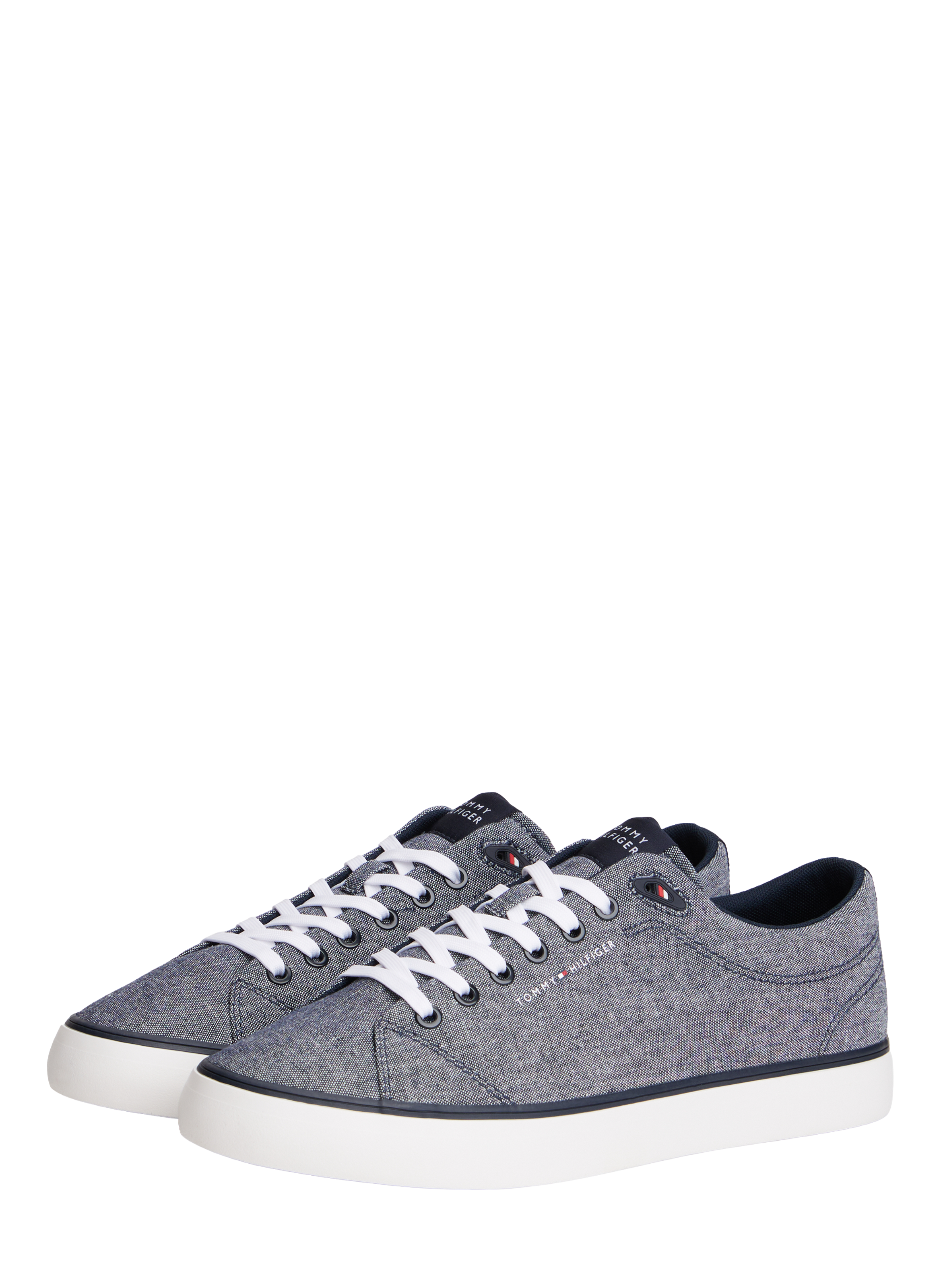 Baskets basses en lin TOMMY HILFIGER Bleu