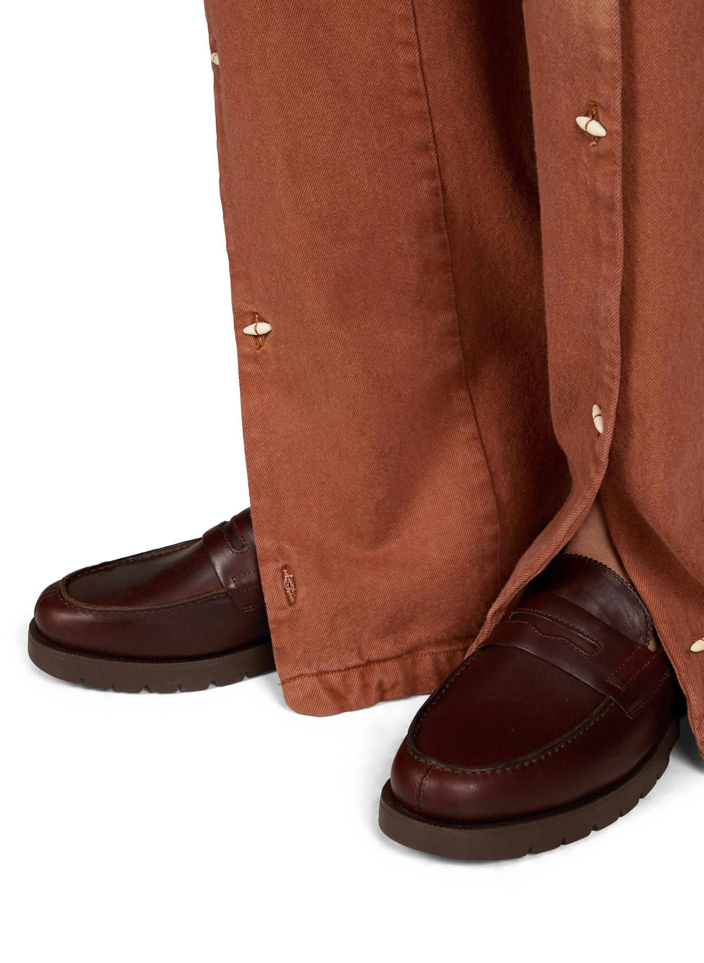 Calfskin leather loafers KLEMAN Brown