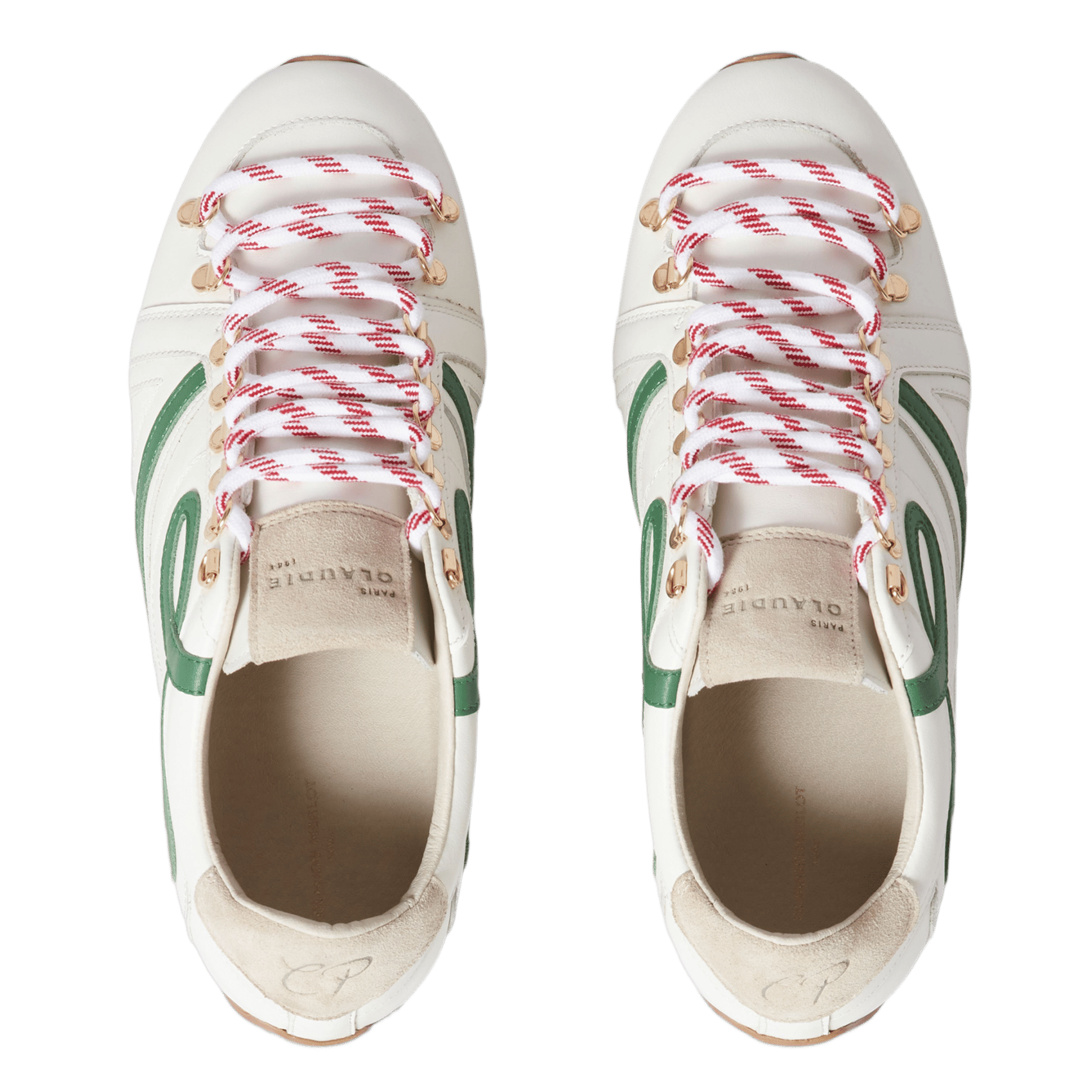 Baskets basses à lacets contrastés en cuir adriano CLAUDIE PIERLOT Multicolore