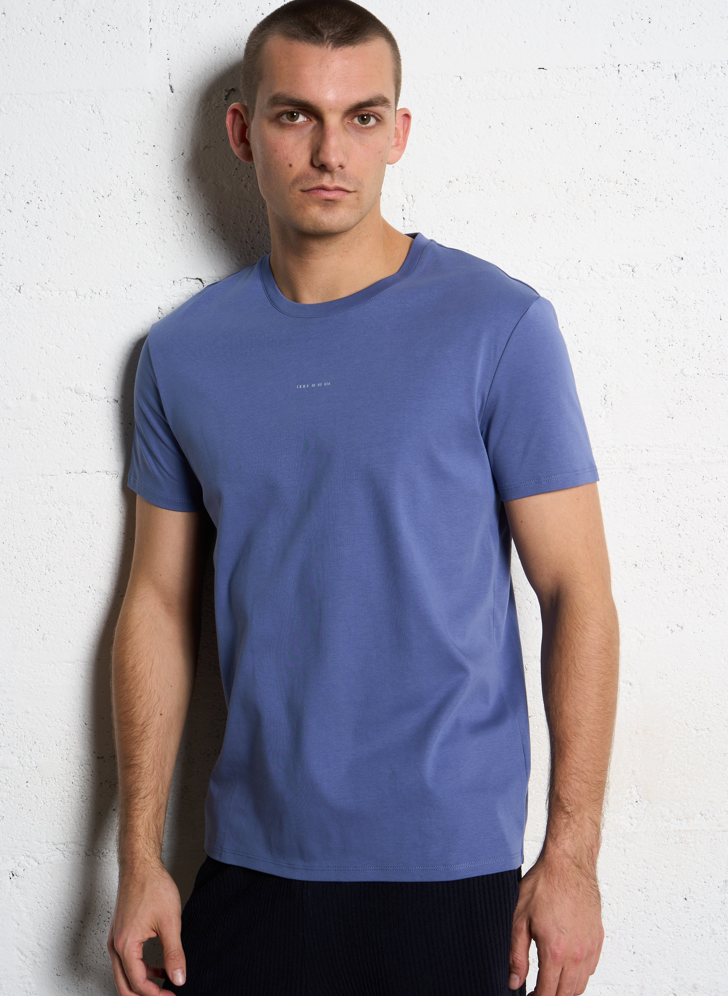 Tee-shirt col rond en coton IKKS Bleu