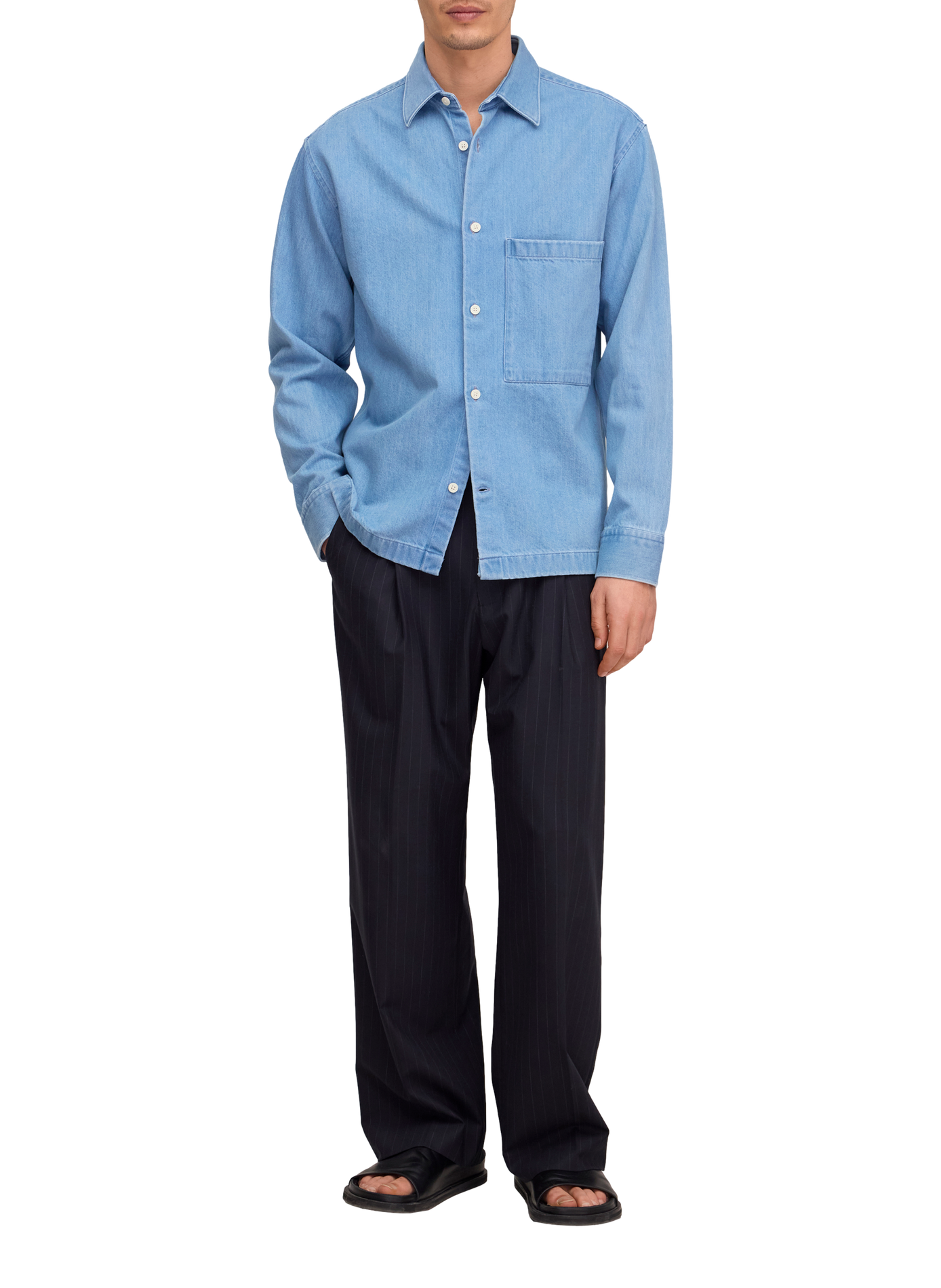 Cotton denim Freddy shirt NN.07 Blue