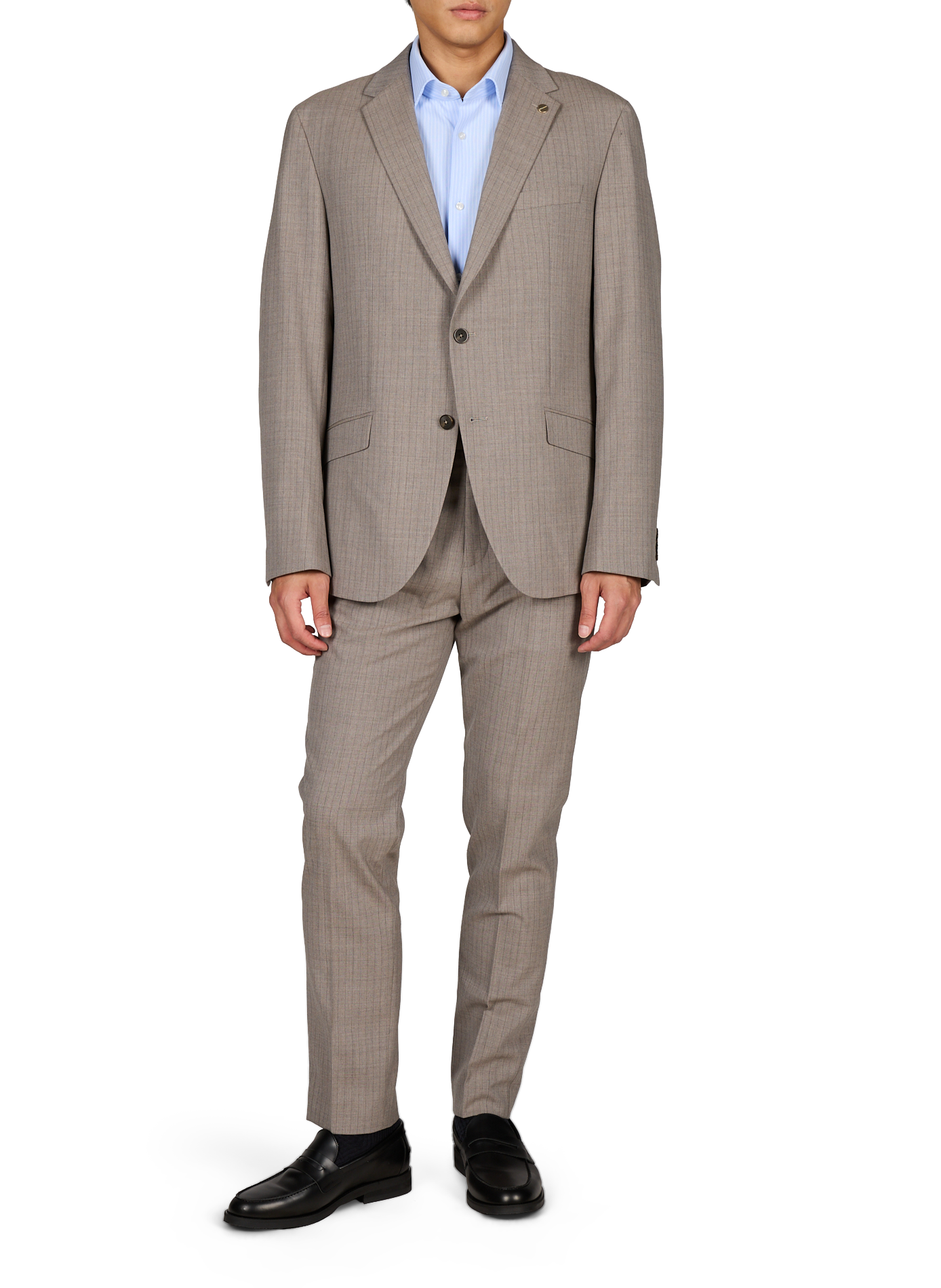 Striped wool blend blazer PIERRE CARDIN Grey