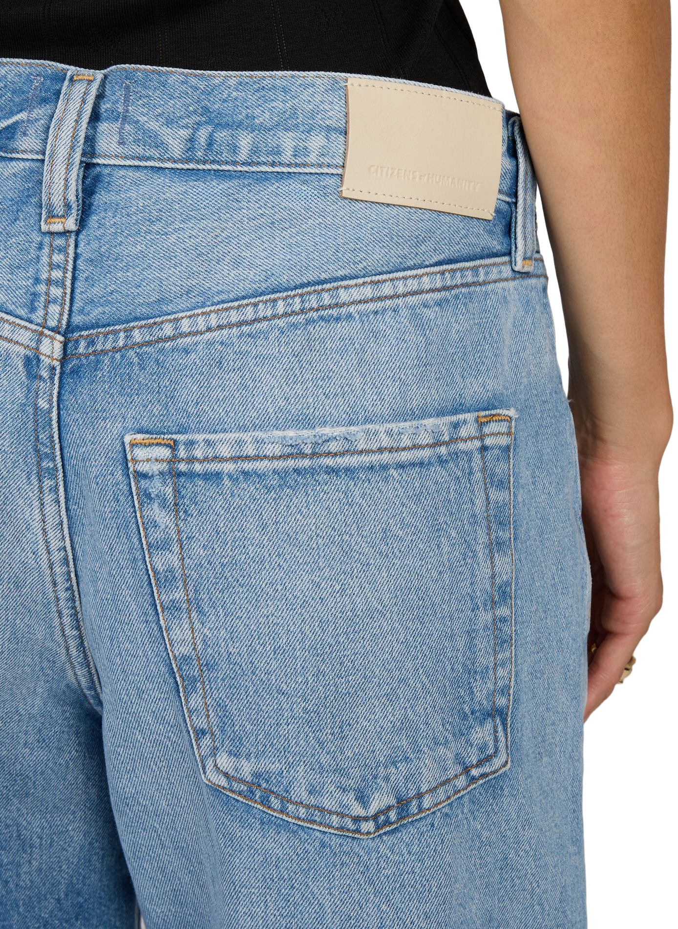 Short ample en denim de coton mélangé CITIZENS OF HUMANITY Bleu
