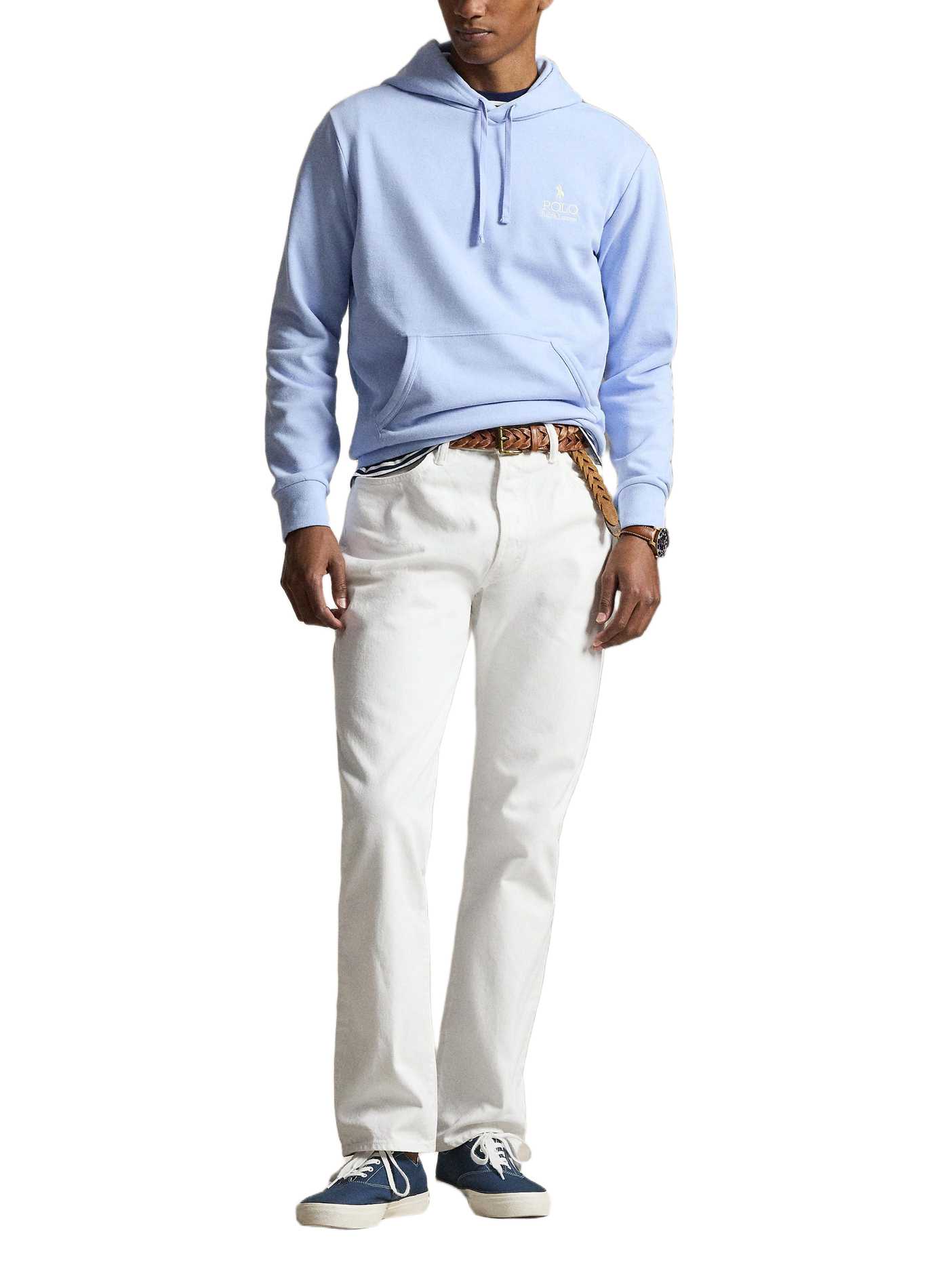 Sweat à capuche en coton mélangé POLO RALPH LAUREN Bleu