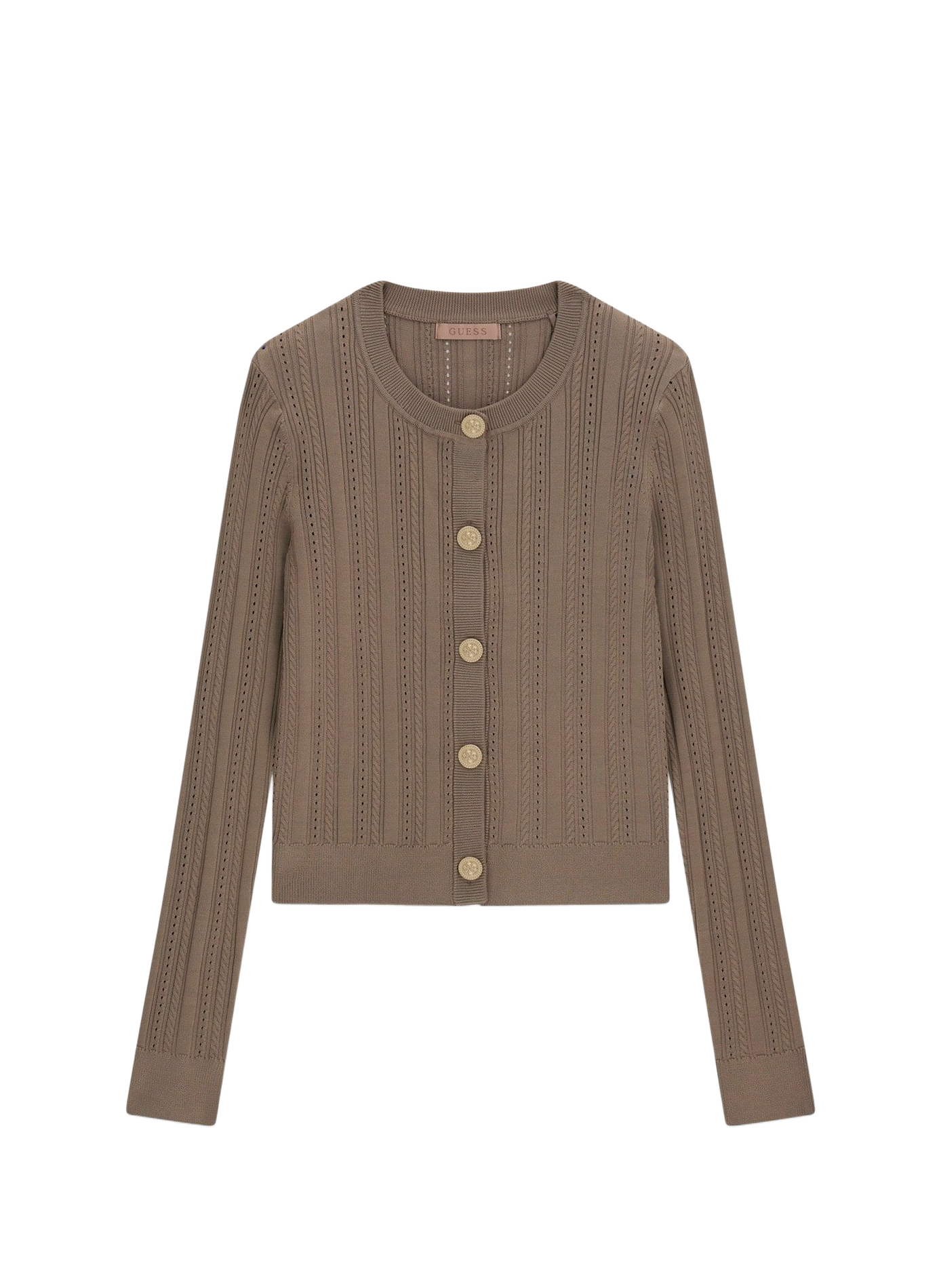 Round neck vest GUESS Brown