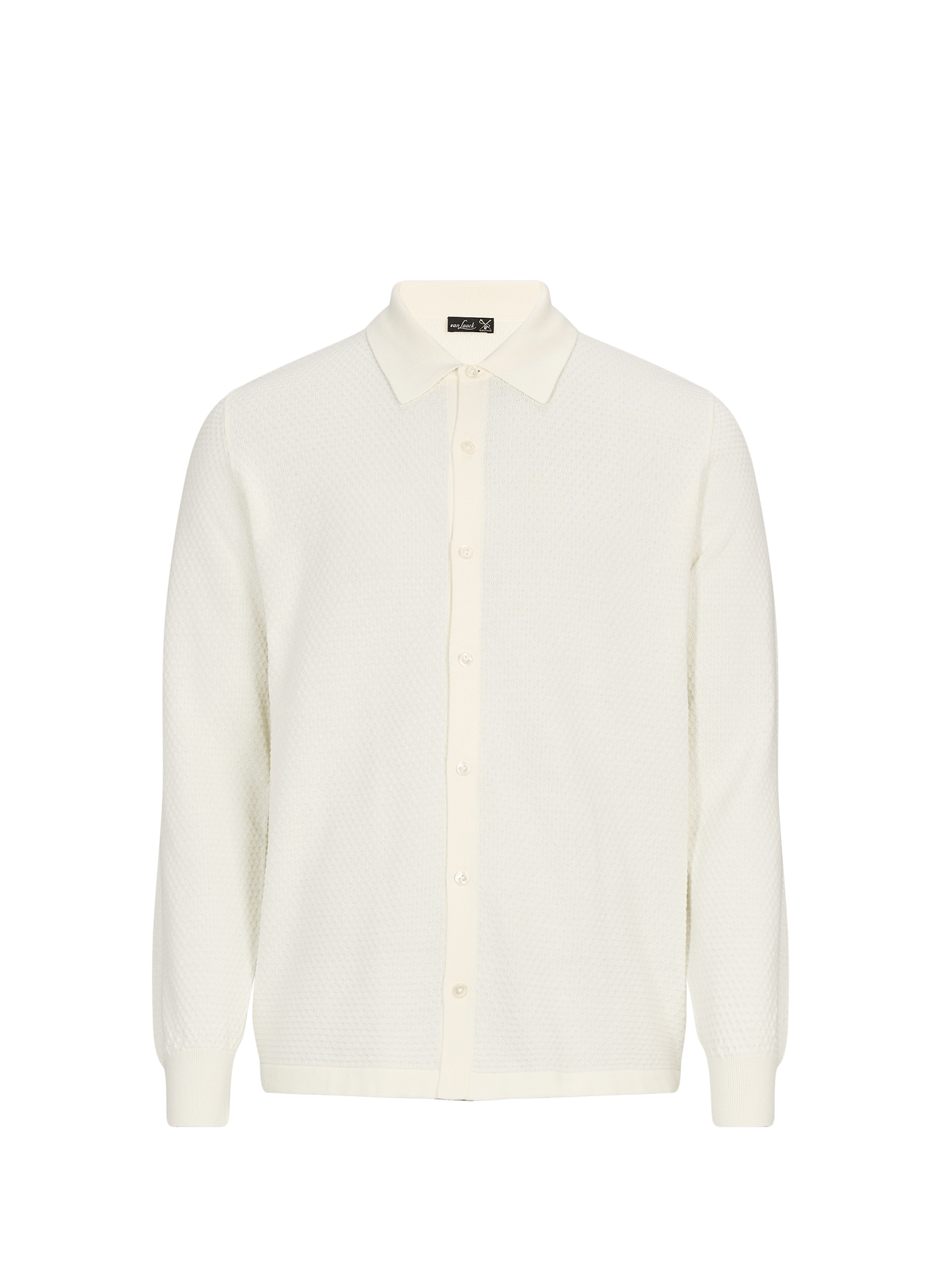 Gerader Baumwollpullover mit Knopfleiste VAN LAACK Beige