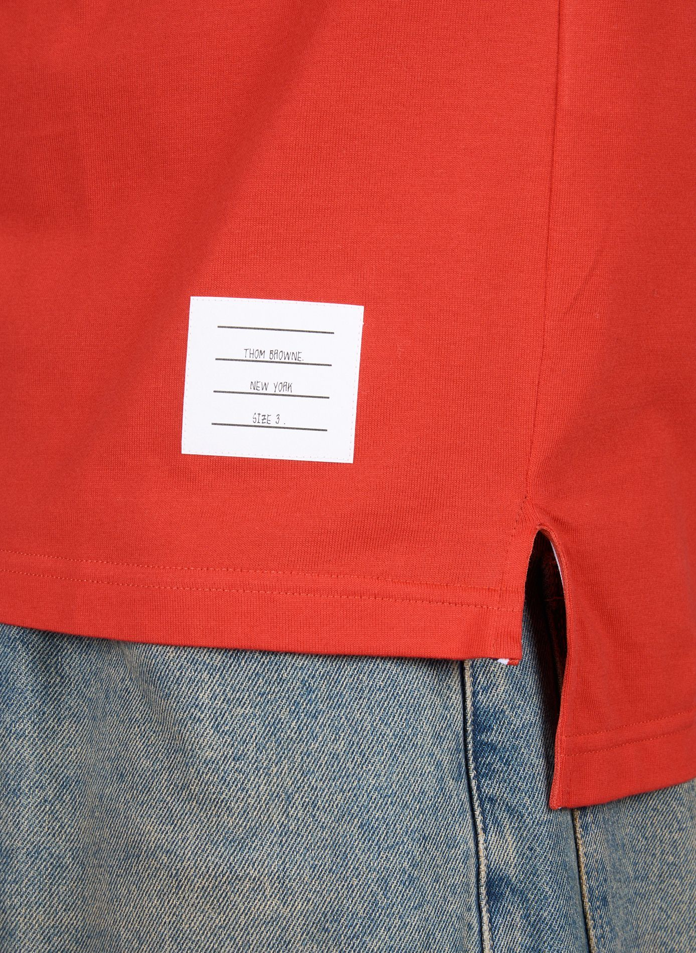 T-shirt en coton THOM BROWNE Rouge