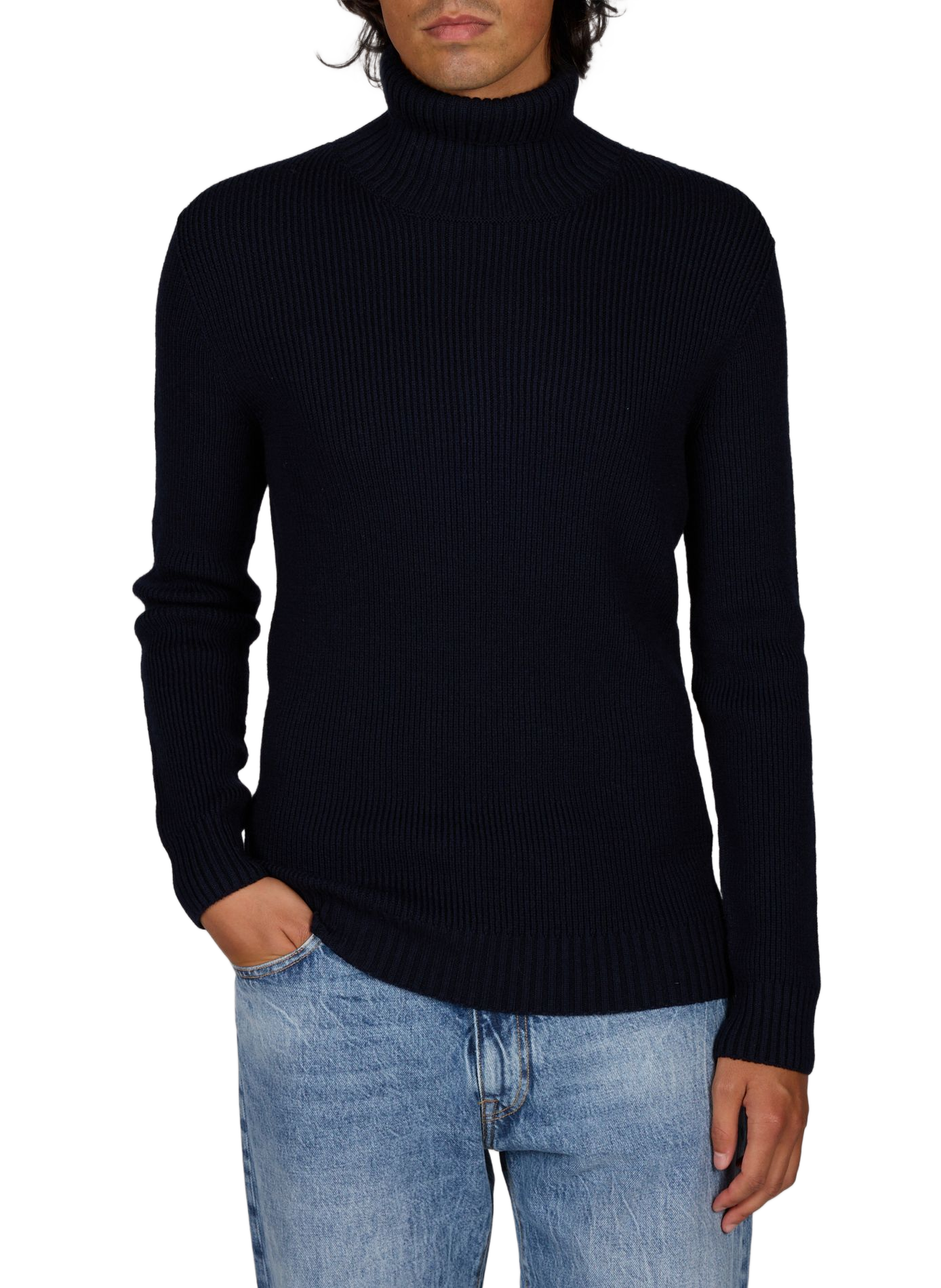 Wool turtleneck jumper CÉZEMBRE Blue