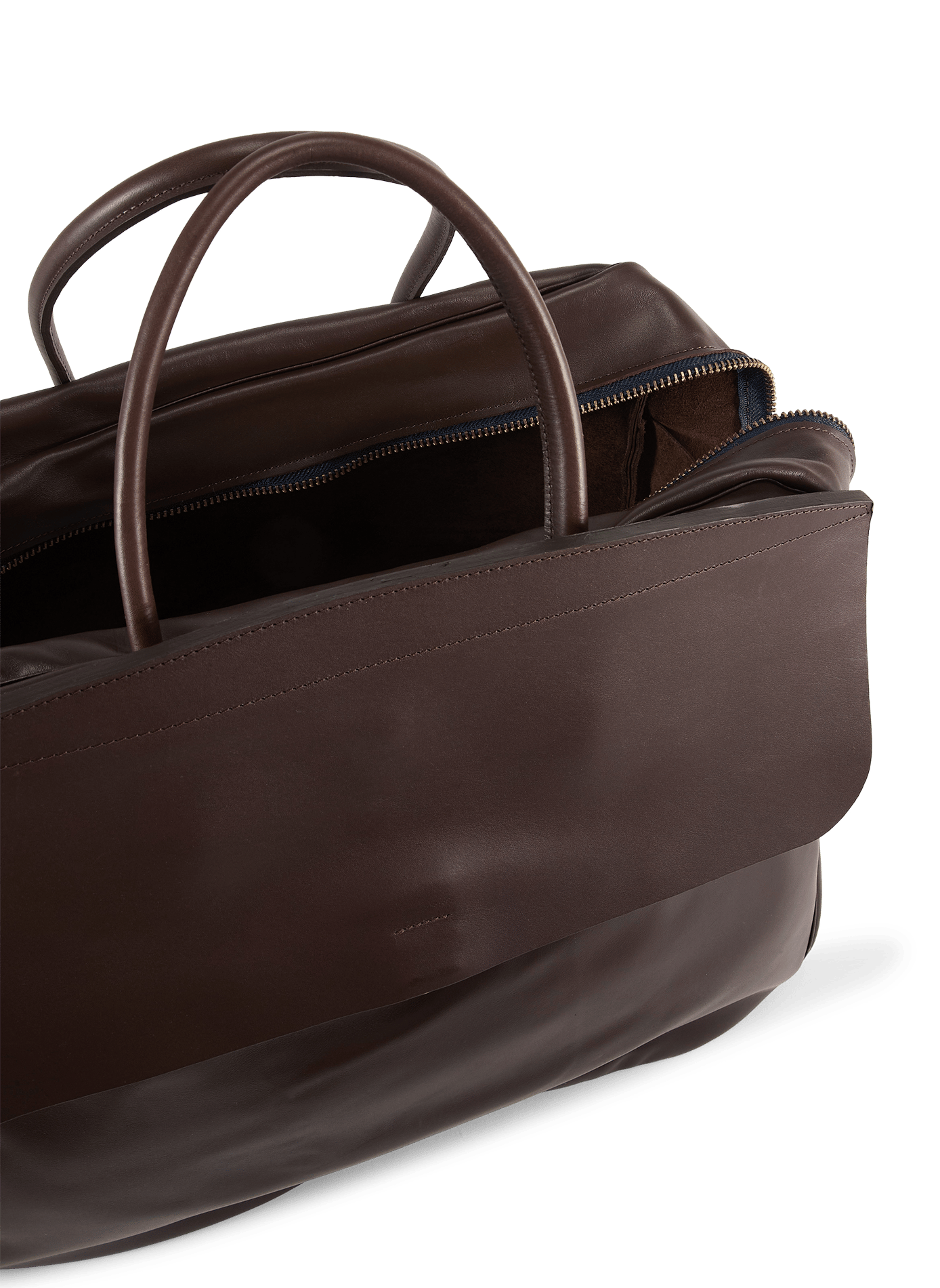 Zoom leather travel bag BLEU DE CHAUFFE Brown