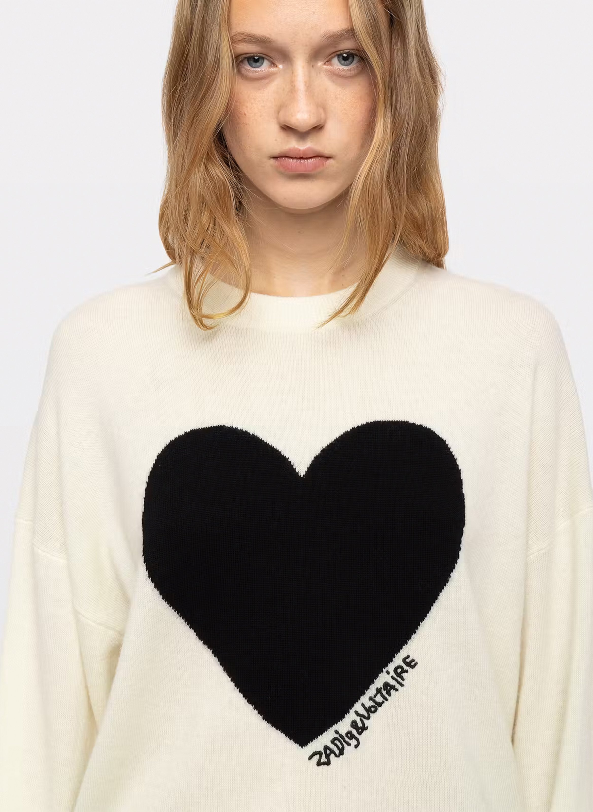 Ruime trui met patroon van wol en kasjmier Soulo ZADIG&VOLTAIRE Beige