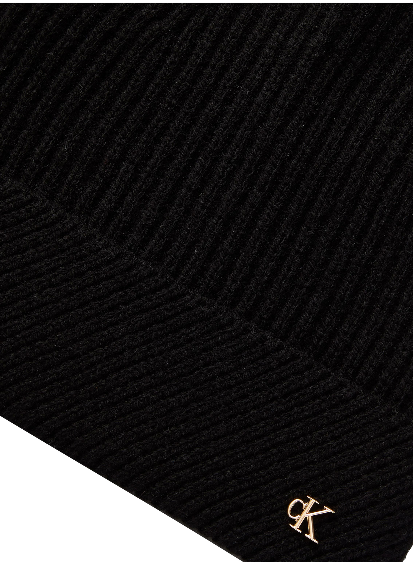 Bonnet en laine mélangée | Noir CALVIN KLEIN Femme