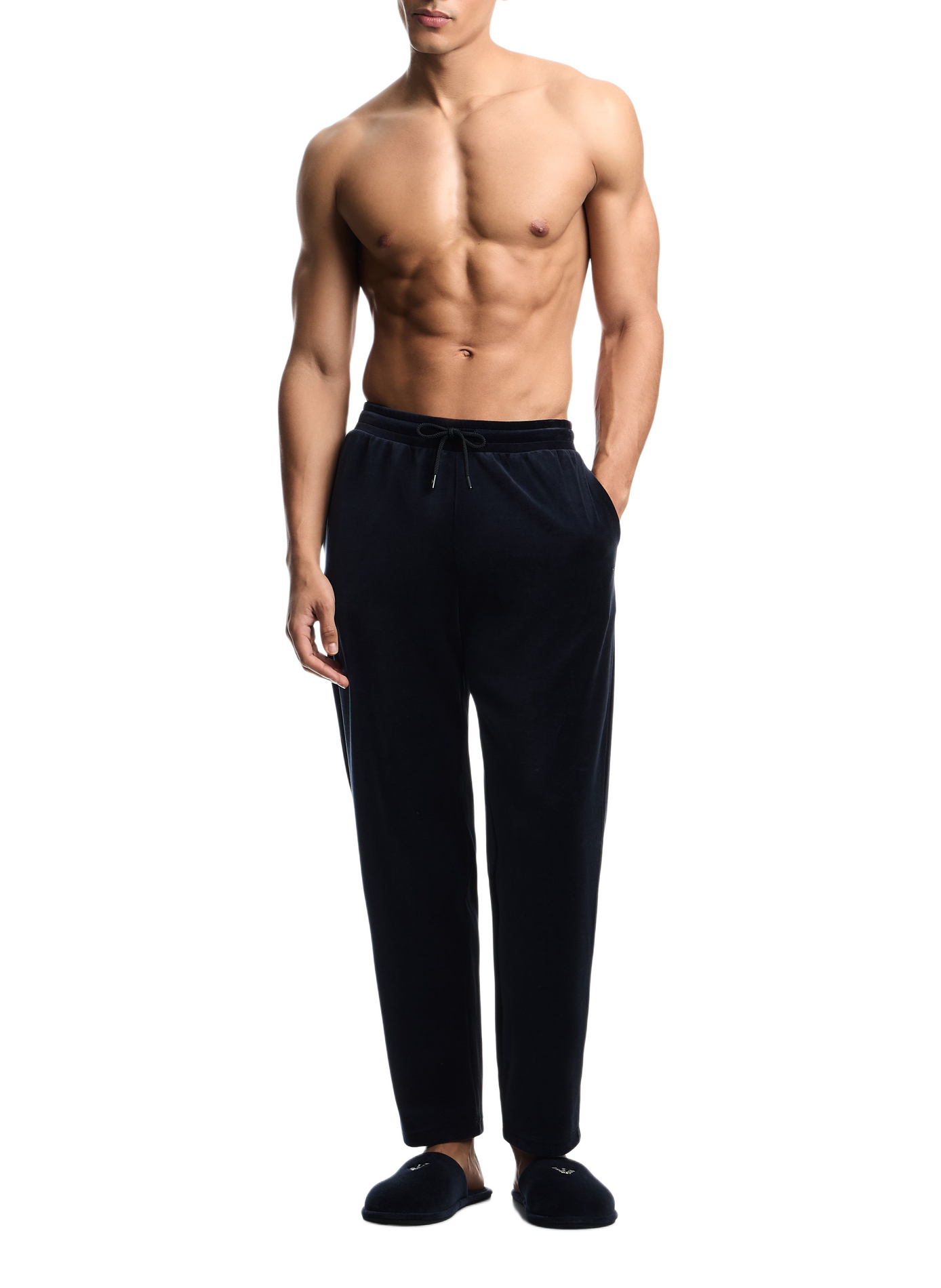 Cotton-blend lounge pants EMPORIO ARMANI Blue