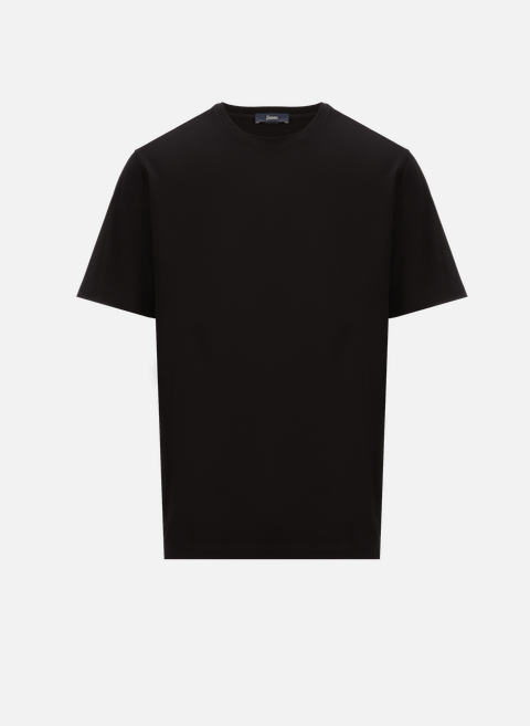 T-shirt uni en coton BlackHERNO 
